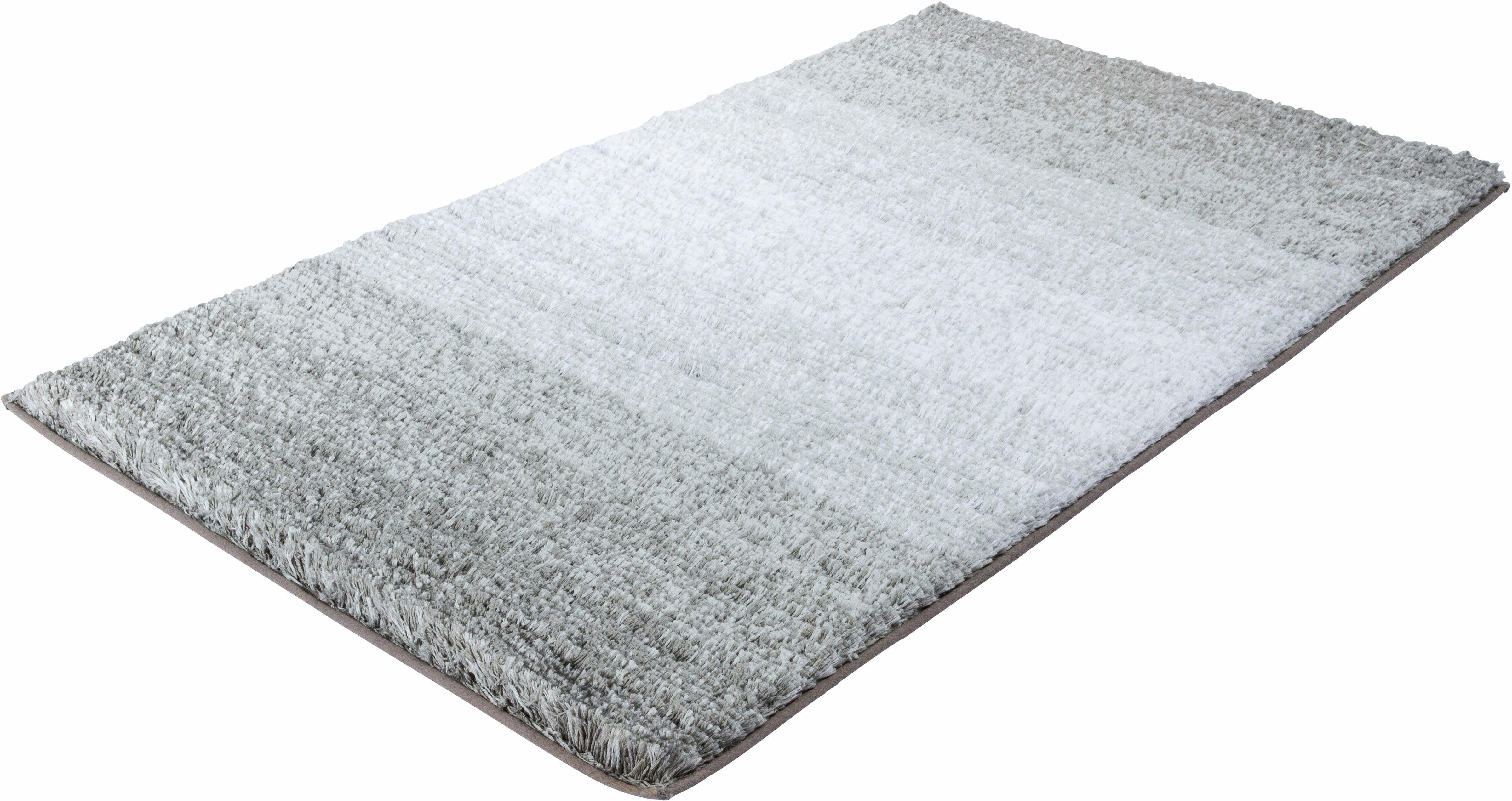 Kleine Wolke Badematte Oslo, Badvorleger, Badezimmer Teppich, Höhe 30 mm, rutschhemmend beschichtet, fußbodenheizungsgeeignet, Kunstfaser, rechteckig, Badteppich, Melange Effekt, gestreift, Farbverlauf
