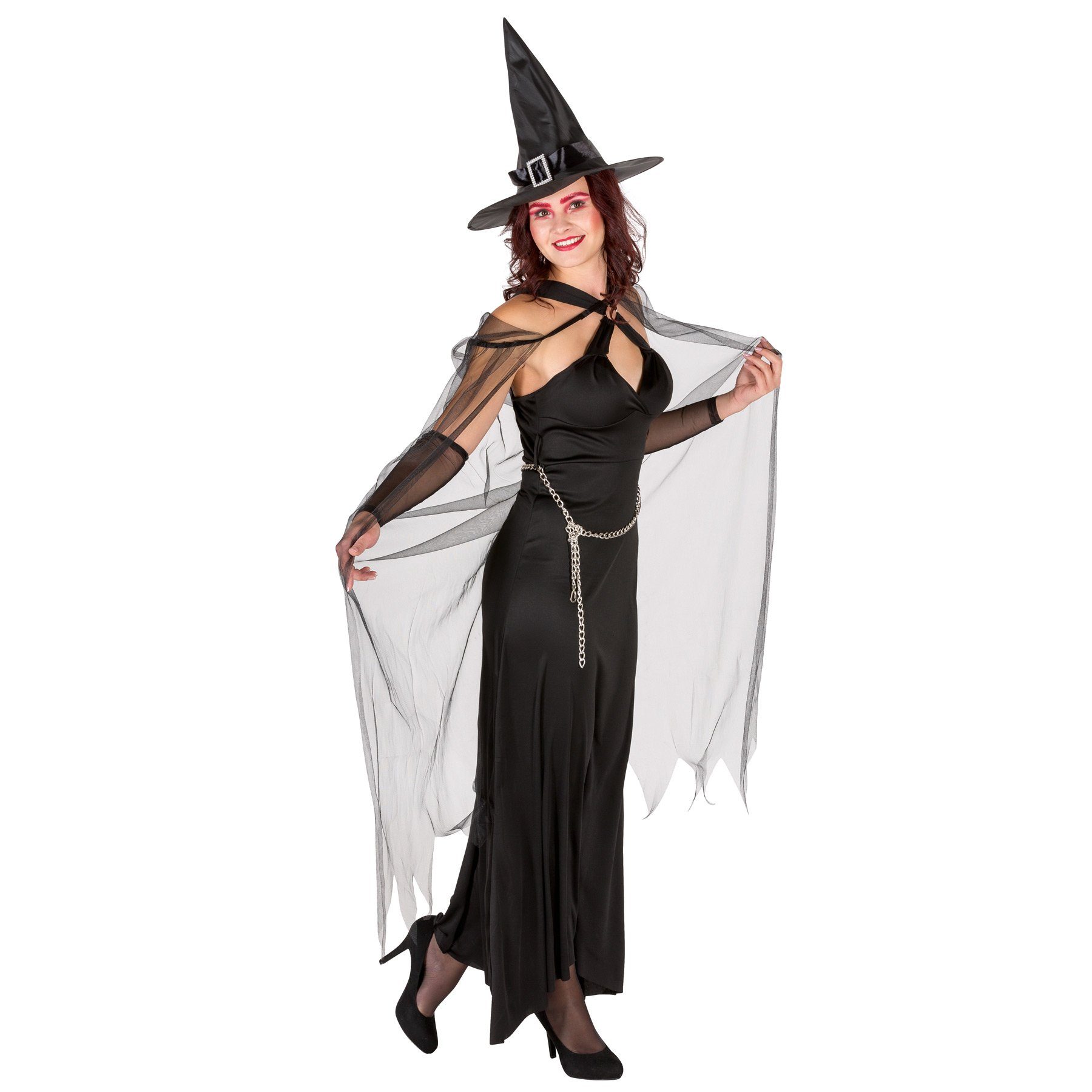 dressforfun Hexen-Kostüm Frauenkostüm Königin der Finsternis, Langes Kleid