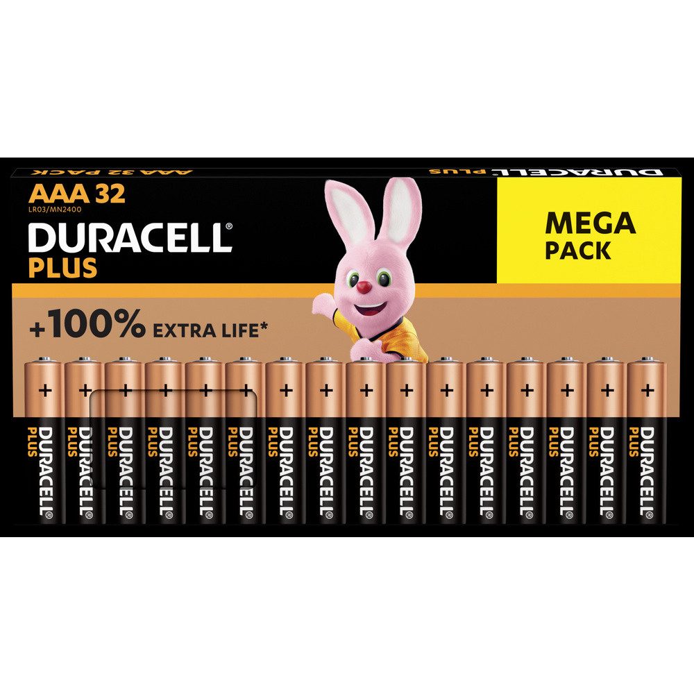 Duracell Duracell Plus-AAA BP32 Micro (AAA)-Batterie Alkali-Mangan 1.5 V 32 St Batterie