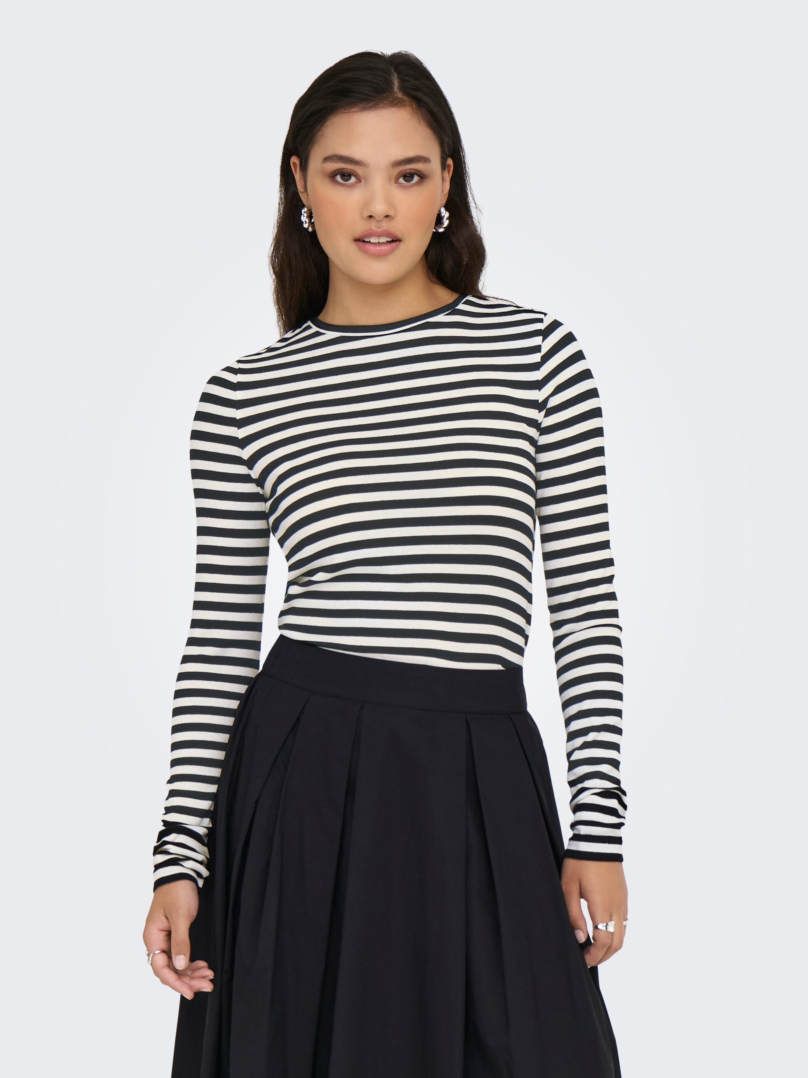 ONLY Langarmshirt ONLMAI STRIPE L/S TOP JRS NOOS günstig online kaufen