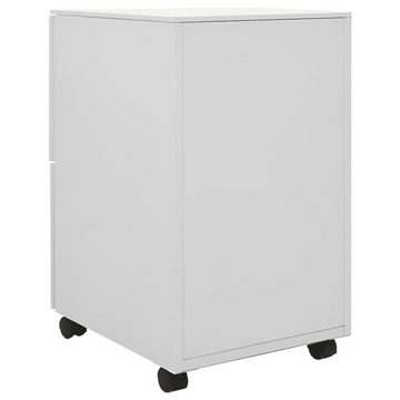 vidaXL Aktenschrank Aktenschrank mit Rollen Hellgrau 39x45x67 cm Stahl (1-St)