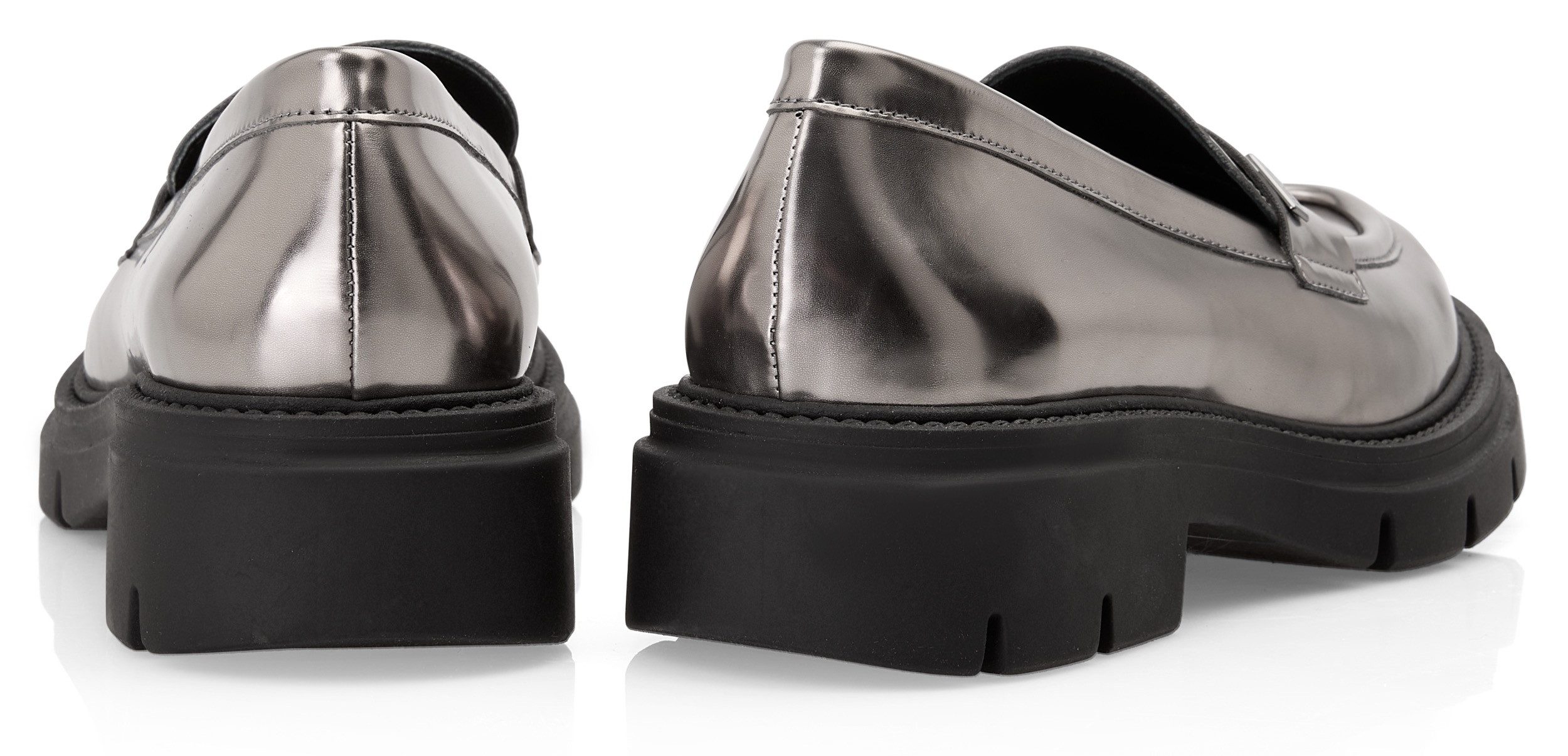 Marc Cain Noble Neutrals Loafer, Chunky Slipper, Plateauschuh mit Blockabsatz