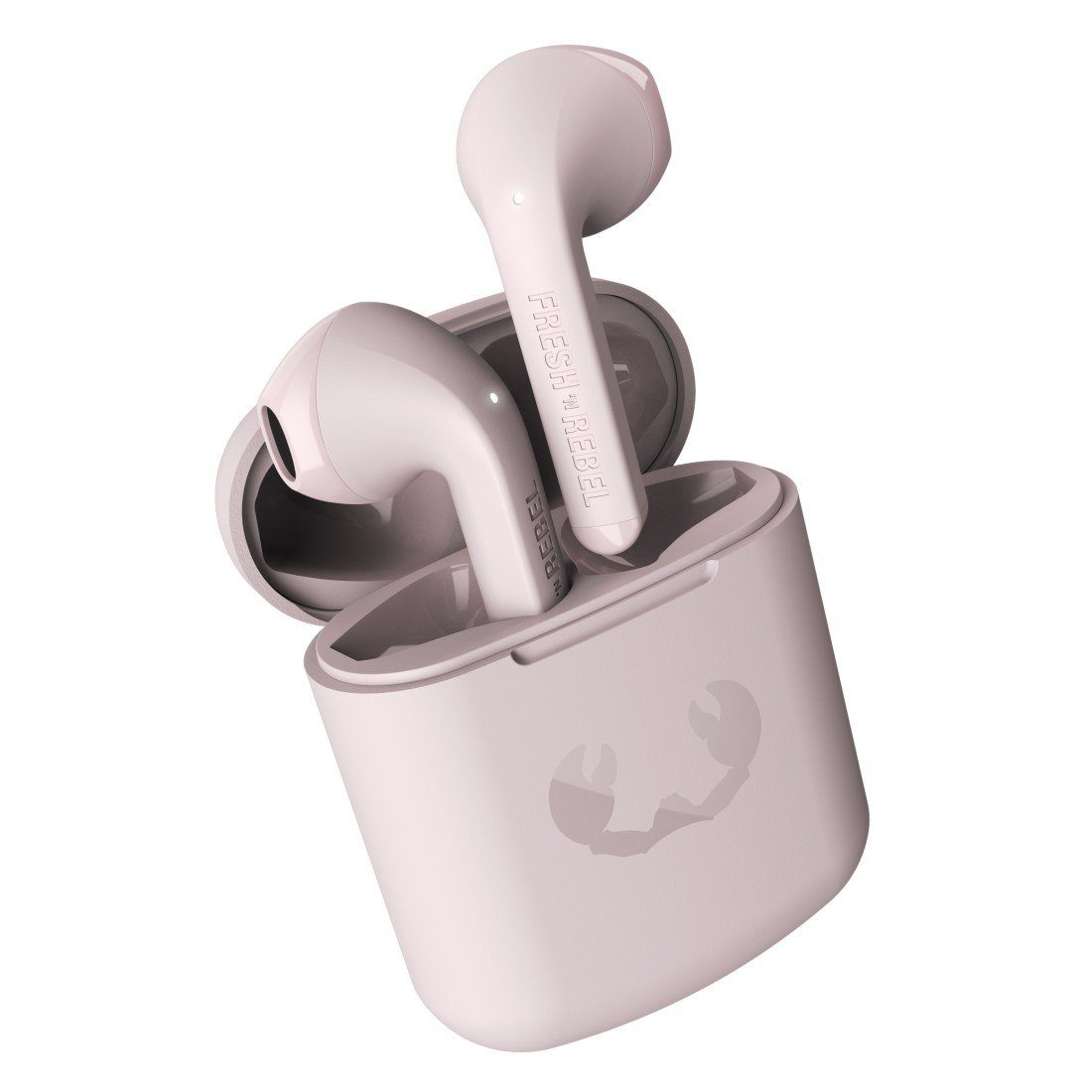Siri) True Pink TWINS Rebel wireless In-Ear-Kopfhörer Smokey Google Ladestandsanzeige, 1 Assistant, Fresh´n Wireless, (LED TWS
