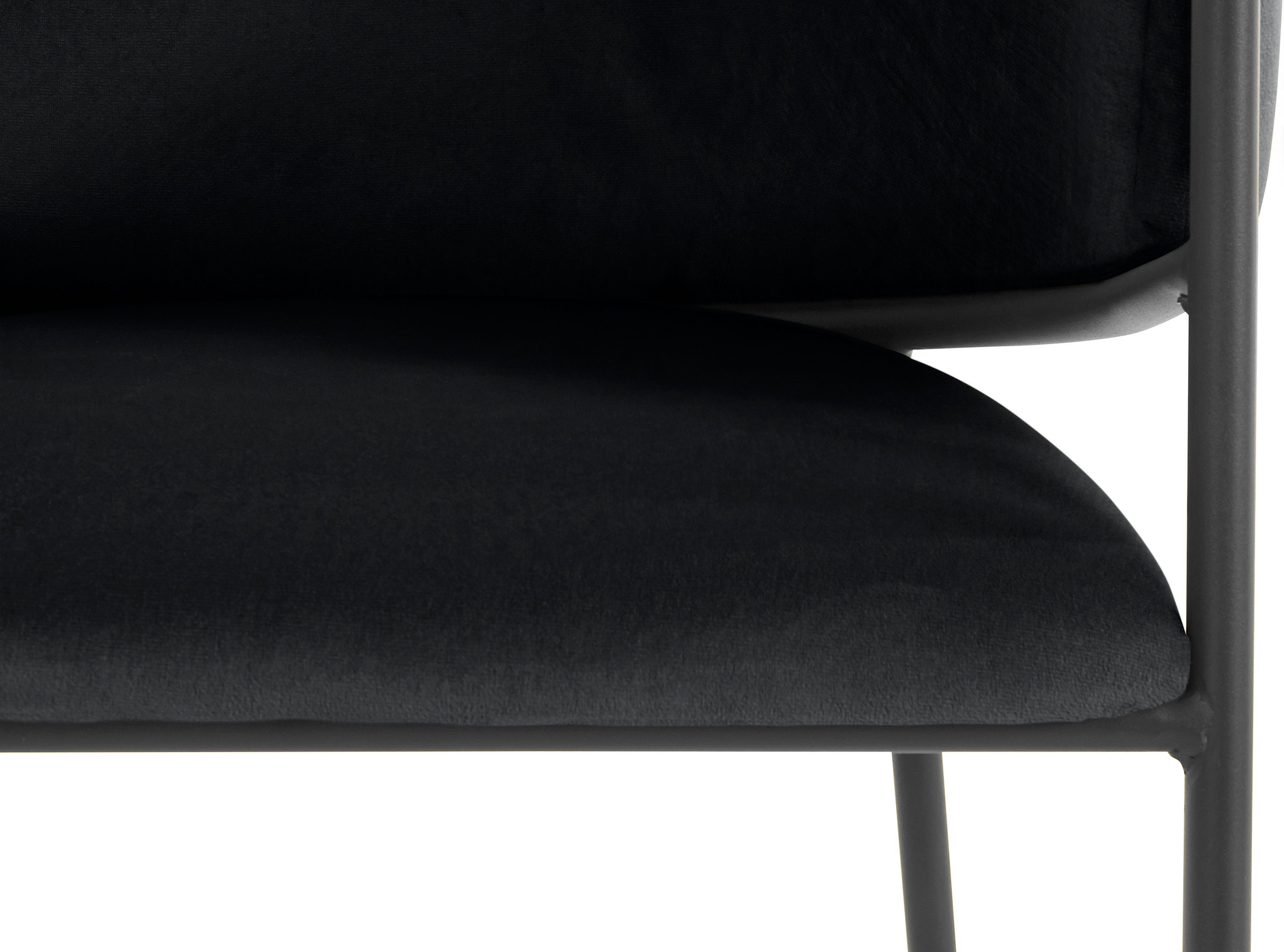 andas Armlehnstuhl schwarzen im (2 Set, Sitzhöhe Jorun Metallbeinen, cm mit 48 St), 2er
