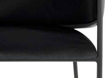 andas Armlehnstuhl Jorun (2 St), im 2er Set, mit schwarzen Metallbeinen, Sitzhöhe 48 cm