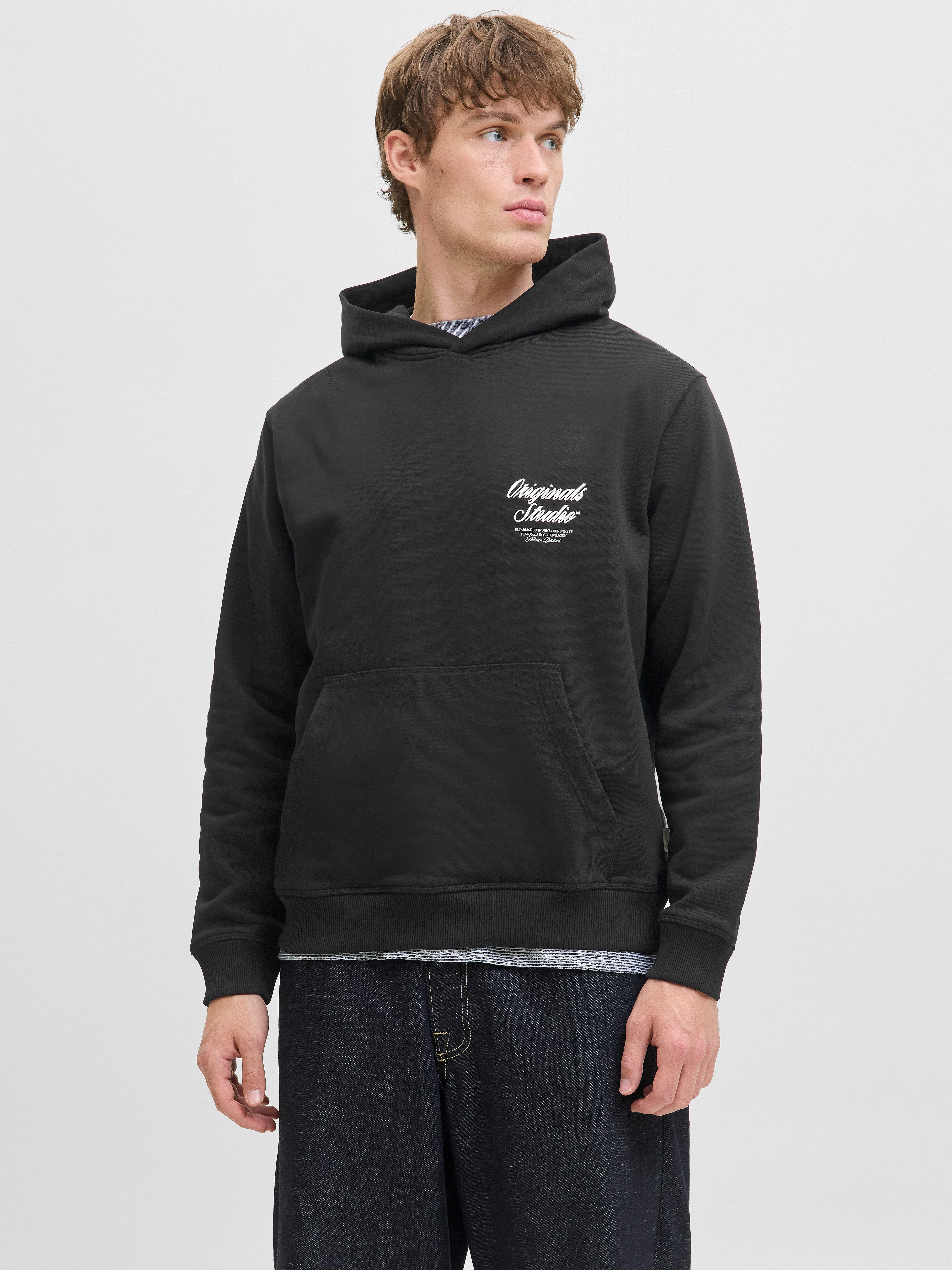 Jack & Jones Kapuzensweatshirt JORNORREBRO TYPO BACK SWEAT HOOD SN mit Print