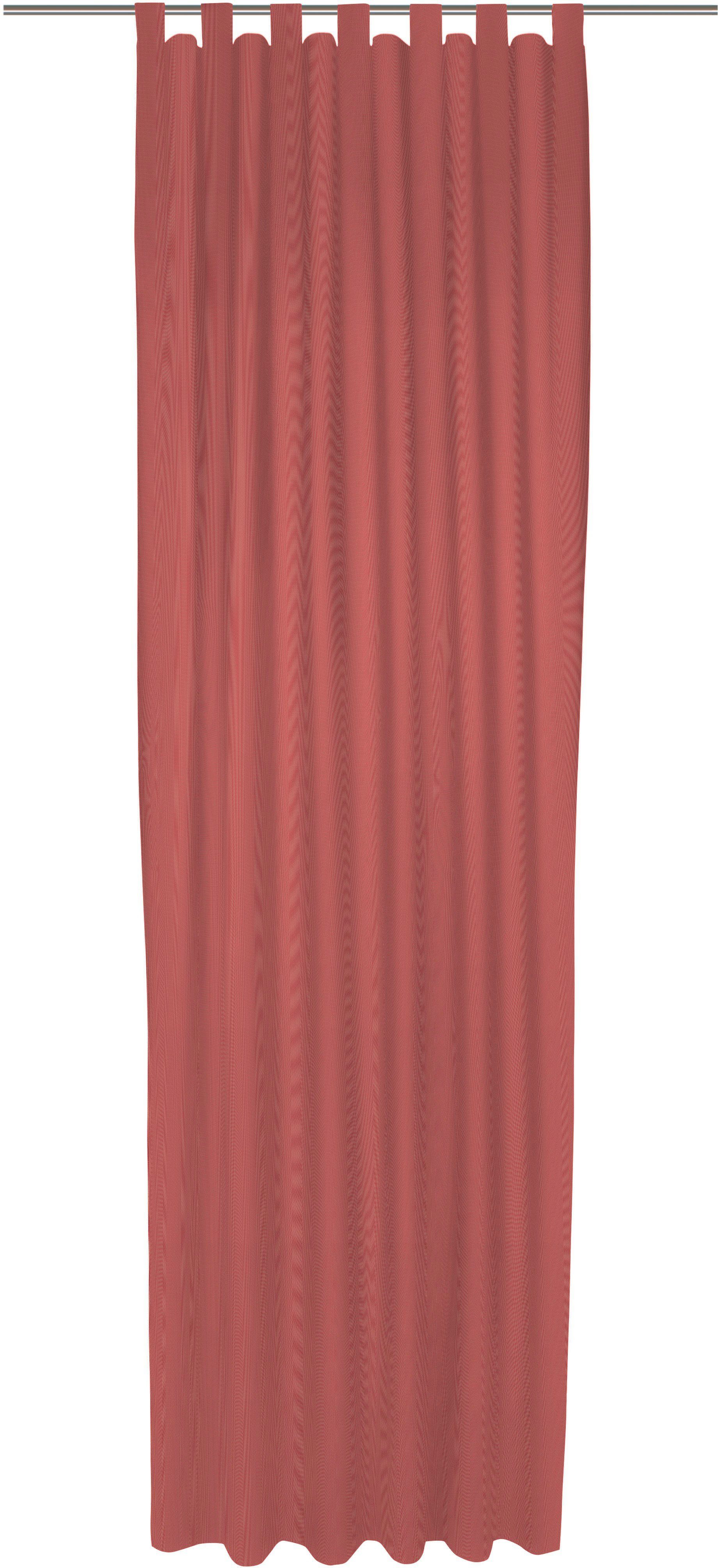 Vorhang Uni Collection light, Wirth, Schlaufen (1 St), blickdicht, nach Maß rot