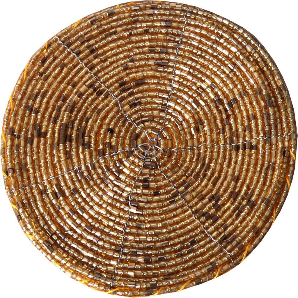 Arsvita Glasuntersetzer Glasperlen, Zubehör für Getränke u. Gläser, 1-tlg., 1 -tlg. Getränkeuntersetzer ca. 10cm Breit aus 100% Glas