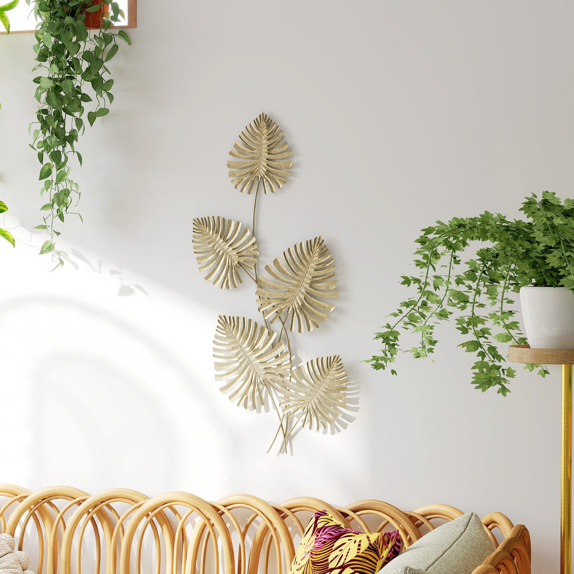HOMCOM Wandbild Wanddeko Metallbild Wandskulptur mit günstig online kaufen