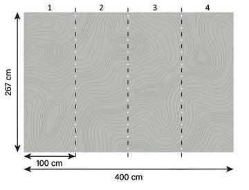 A.S. Création Fototapete A.S. Création XXL 5 Fototapete, Linien, 4m x 2,67m