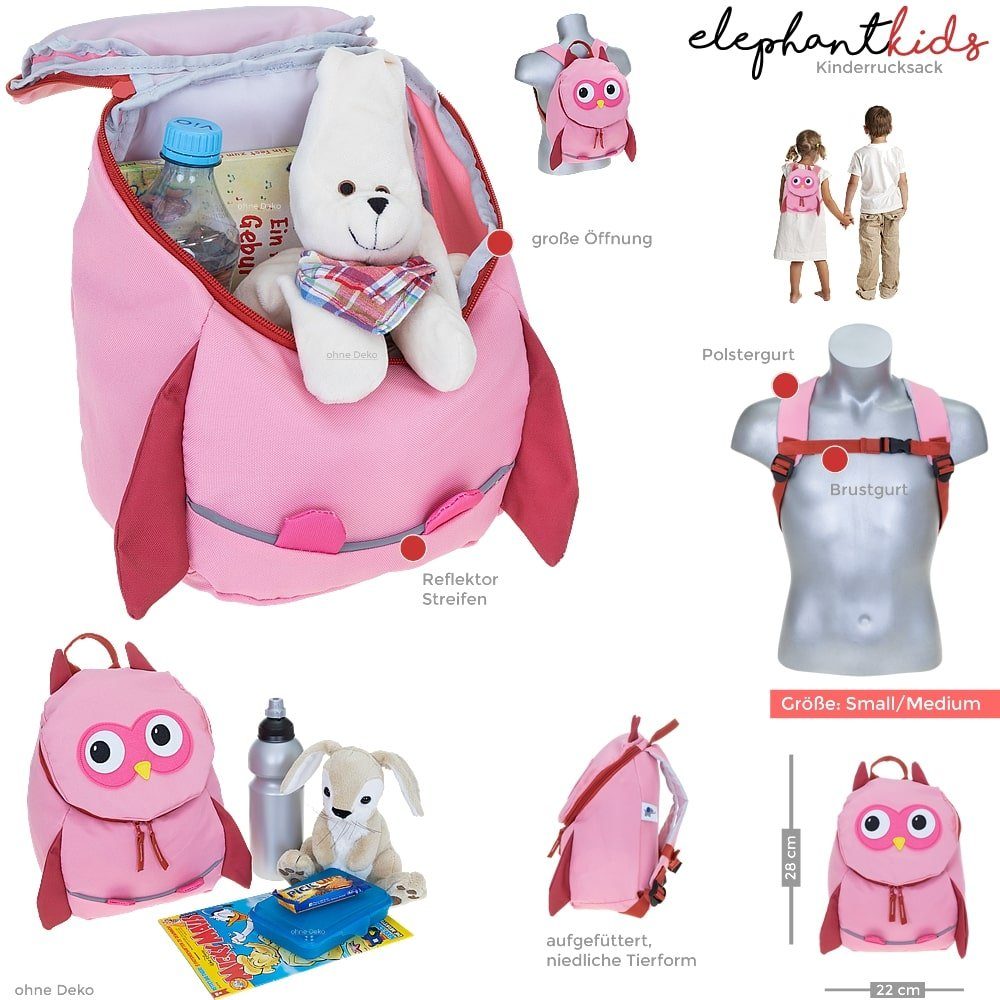 ELEPHANT Kinderrucksack Kids Rucksack Classic Kinder Waldtiere, Kindergepäck Kindergartenrucksack Kindertasche – Bild 5 von 5