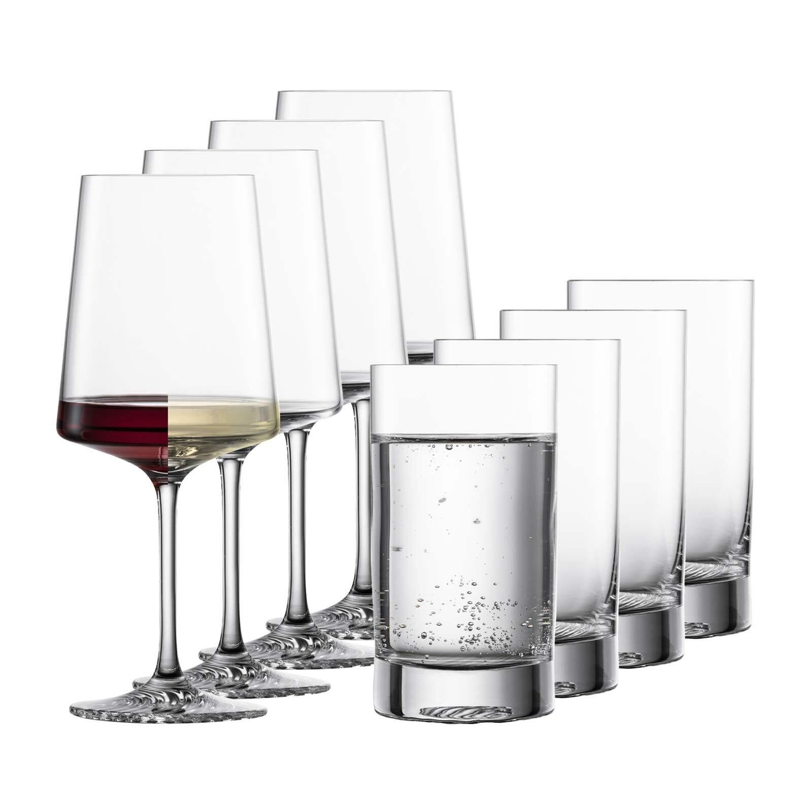 Zwiesel Glas Gläser-Set ECHO Wein- & Wassergläserset 8er Set, 8-tlg., Glas