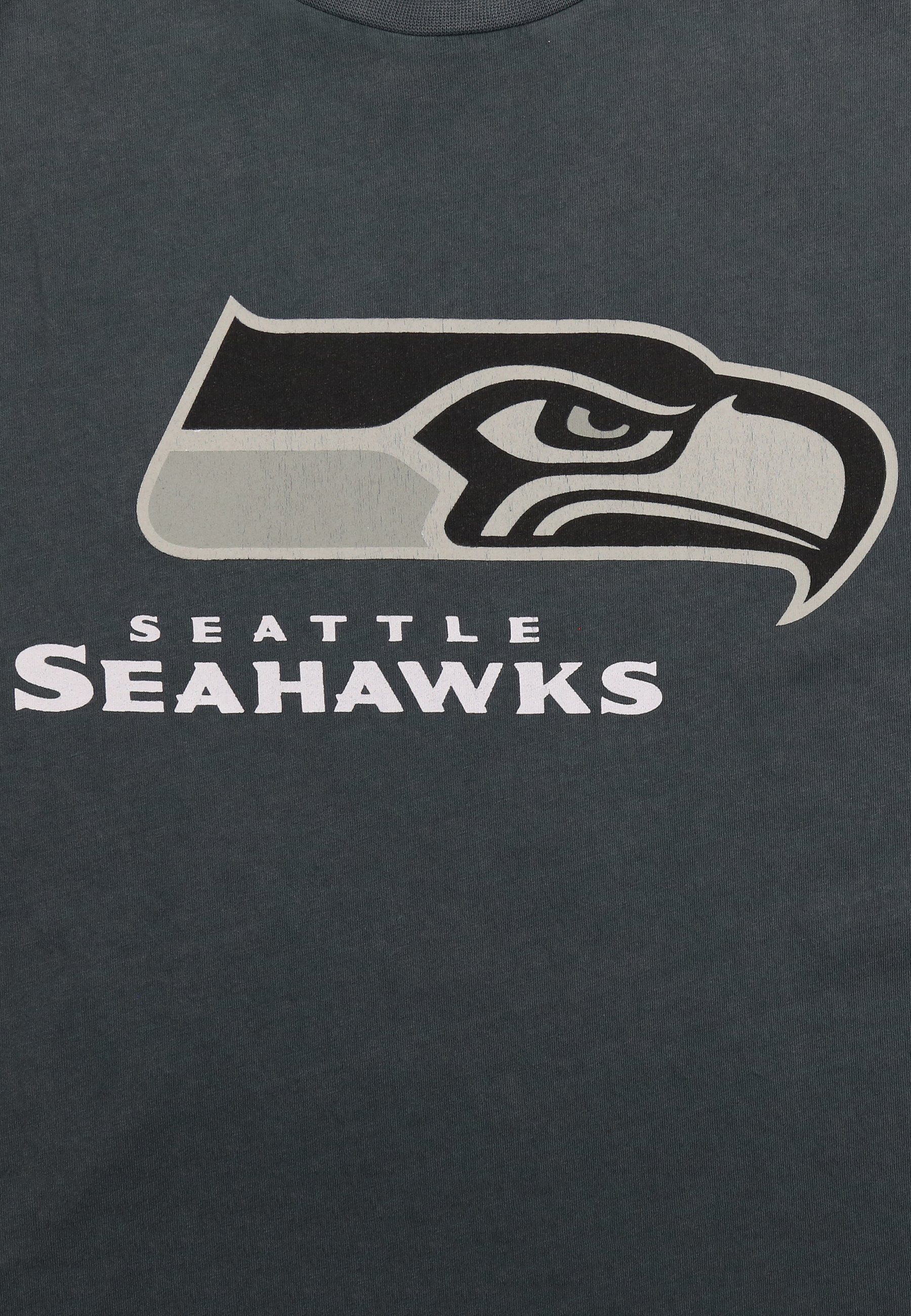 GOTS MONOCHROME Recovered T-Shirt SEAHAWKS NFL zertifizierte Bio-Baumwolle
