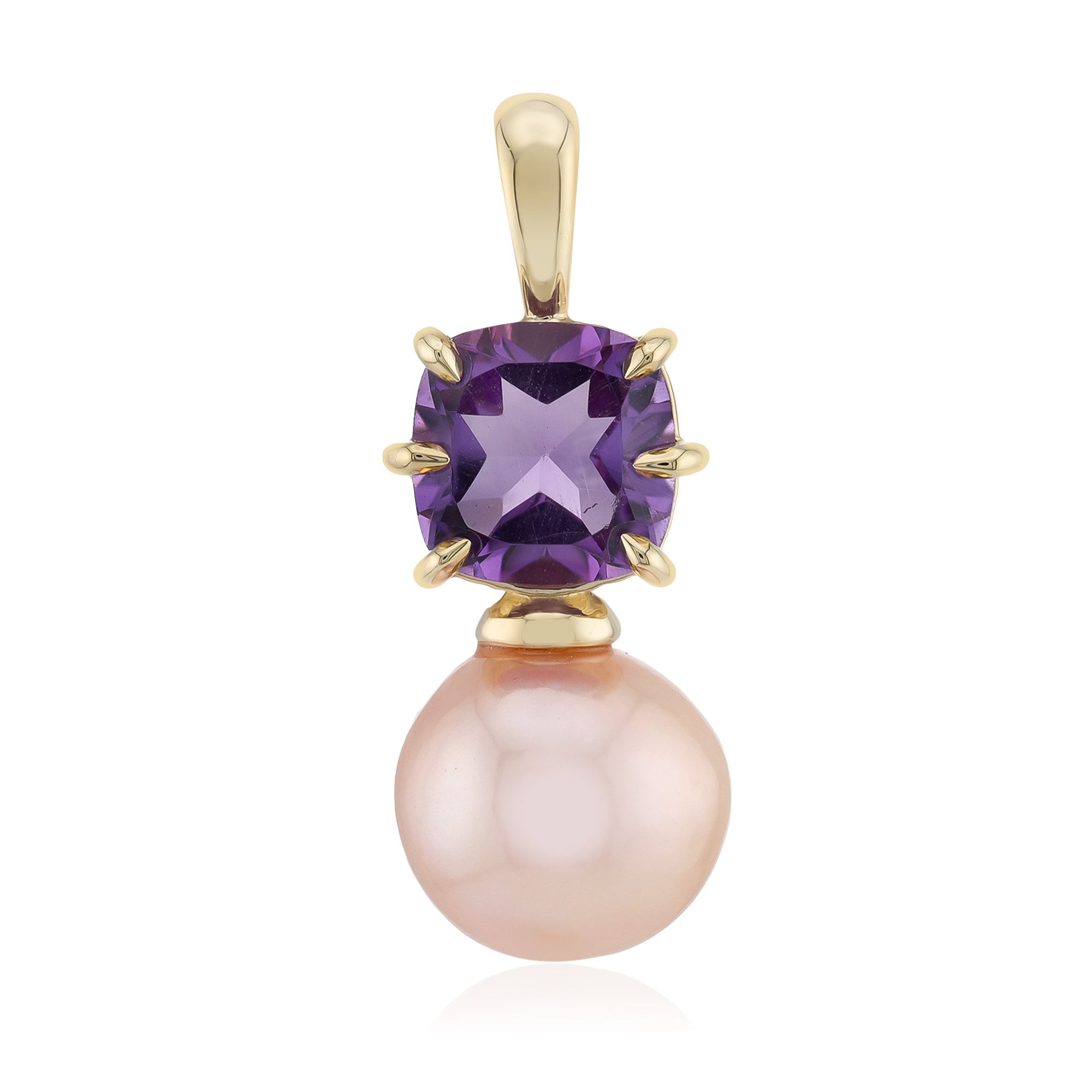 Cavill Kettenanhänger Sterlingsilber vergoldeter Anhänger mit lila Perle & 1,05 ct Amethyst (1-tlg)