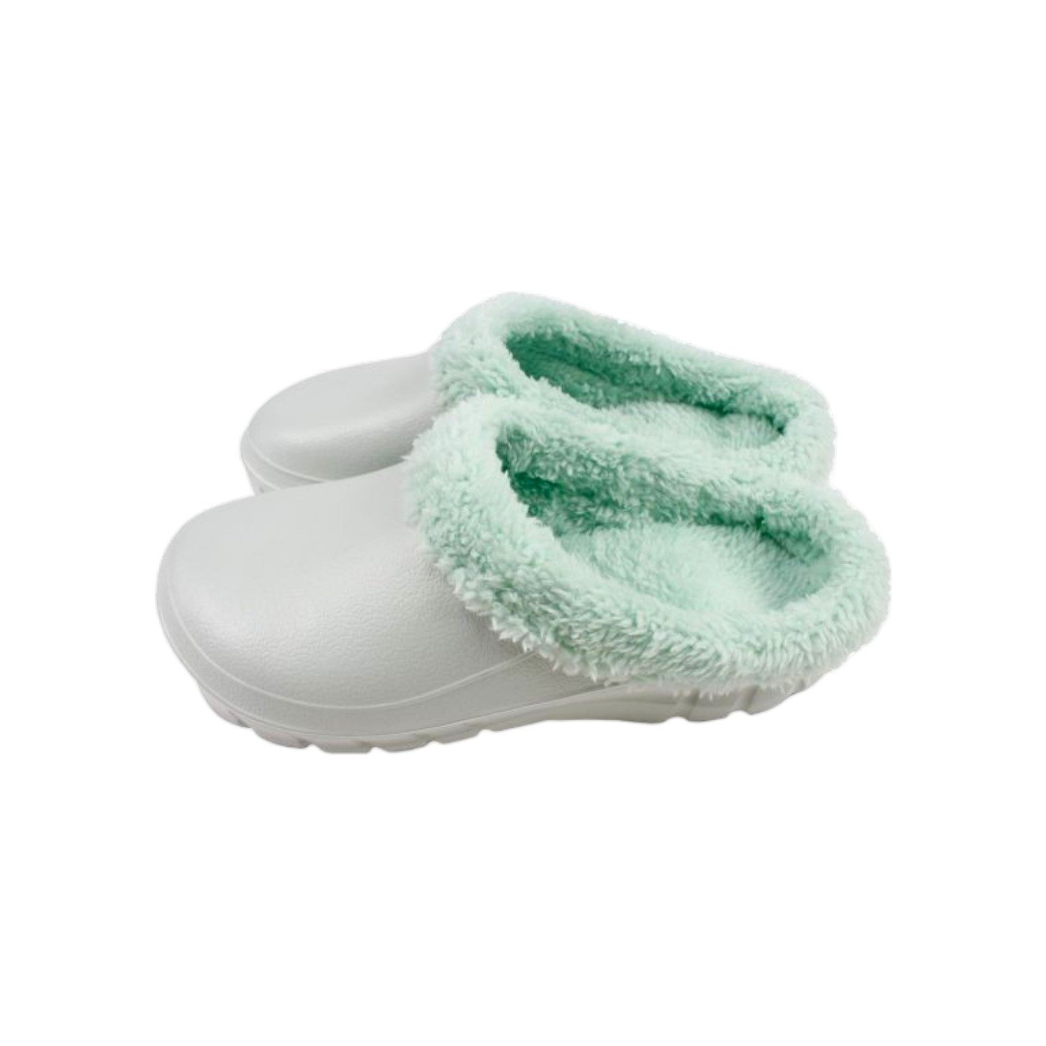 VewoTex Damen Clogs » Hausschuhe mit Teddy Kunstfell » Damenschuhe Clog (1 Paar, Kein Set) gefütterte Slipper » Winter & Herbst Garten Schuhe