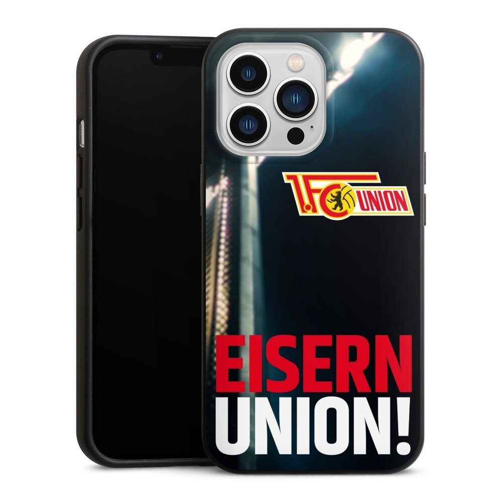 DeinDesign Handyhülle Fanartikel 1. FC Union Berlin Fußball Eisern Union Typo, Apple iPhone 13 Pro Organic Case Bio Hülle Nachhaltige Handyhülle