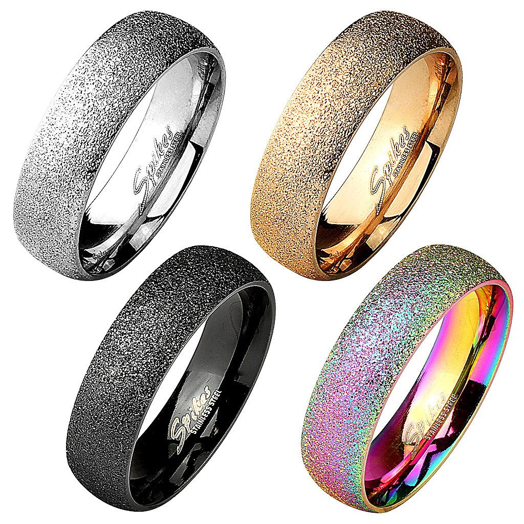 Taffstyle Fingerring Herren Damen Ring sandgestrahlt Diamantoptik Verlobungsring (Moderner Partnerring, Ehering, Freundschaftsring in Diamantoptik, wählbar in vielen Farben), Ideal auch als Geschenk zu Weihnachten oder Geburtstag