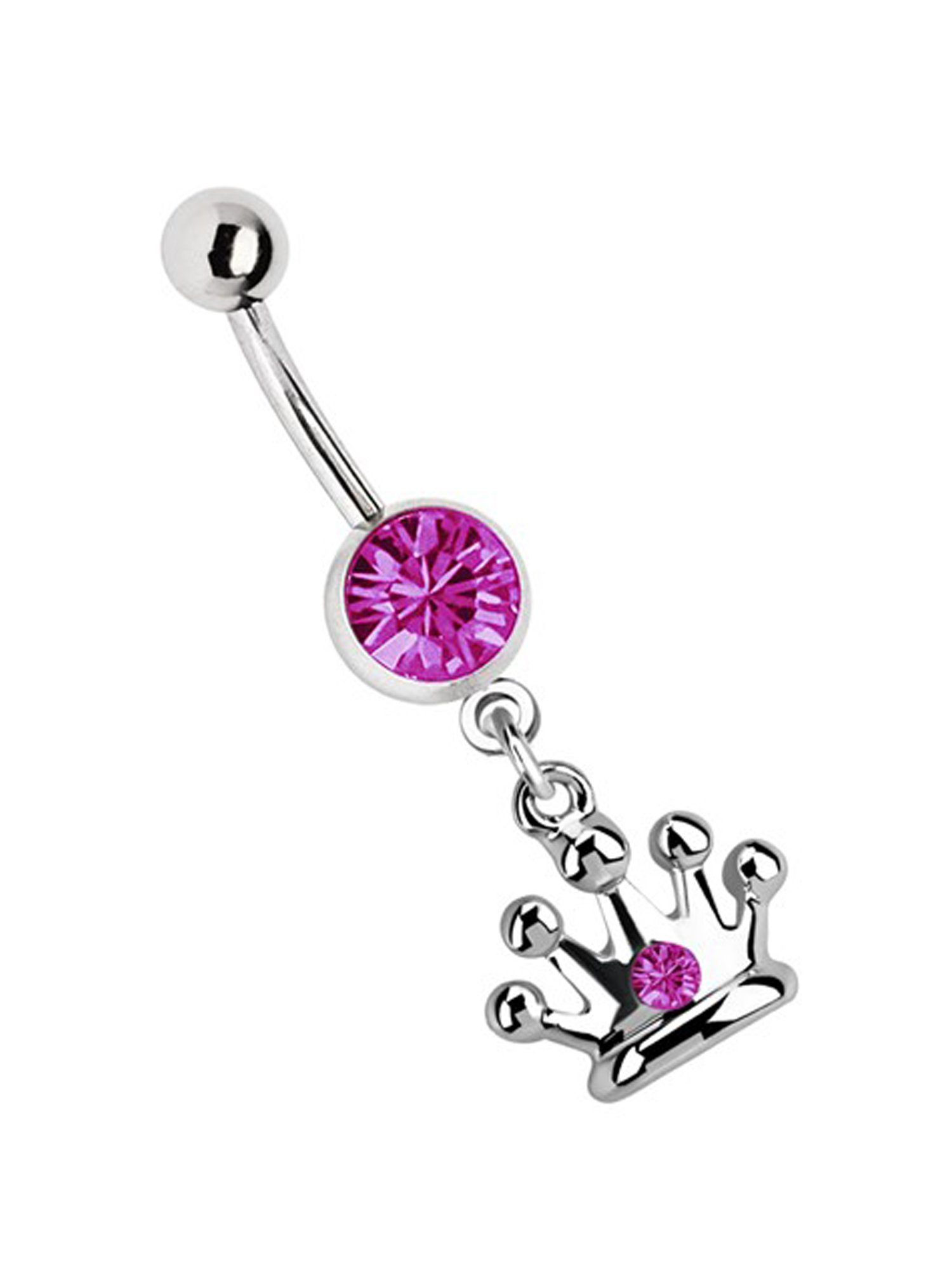 Adelia´s Bauchnabelpiercing Piercing Piercing Bauchnabelpiercing, 316l Stahl Banane Anhänger