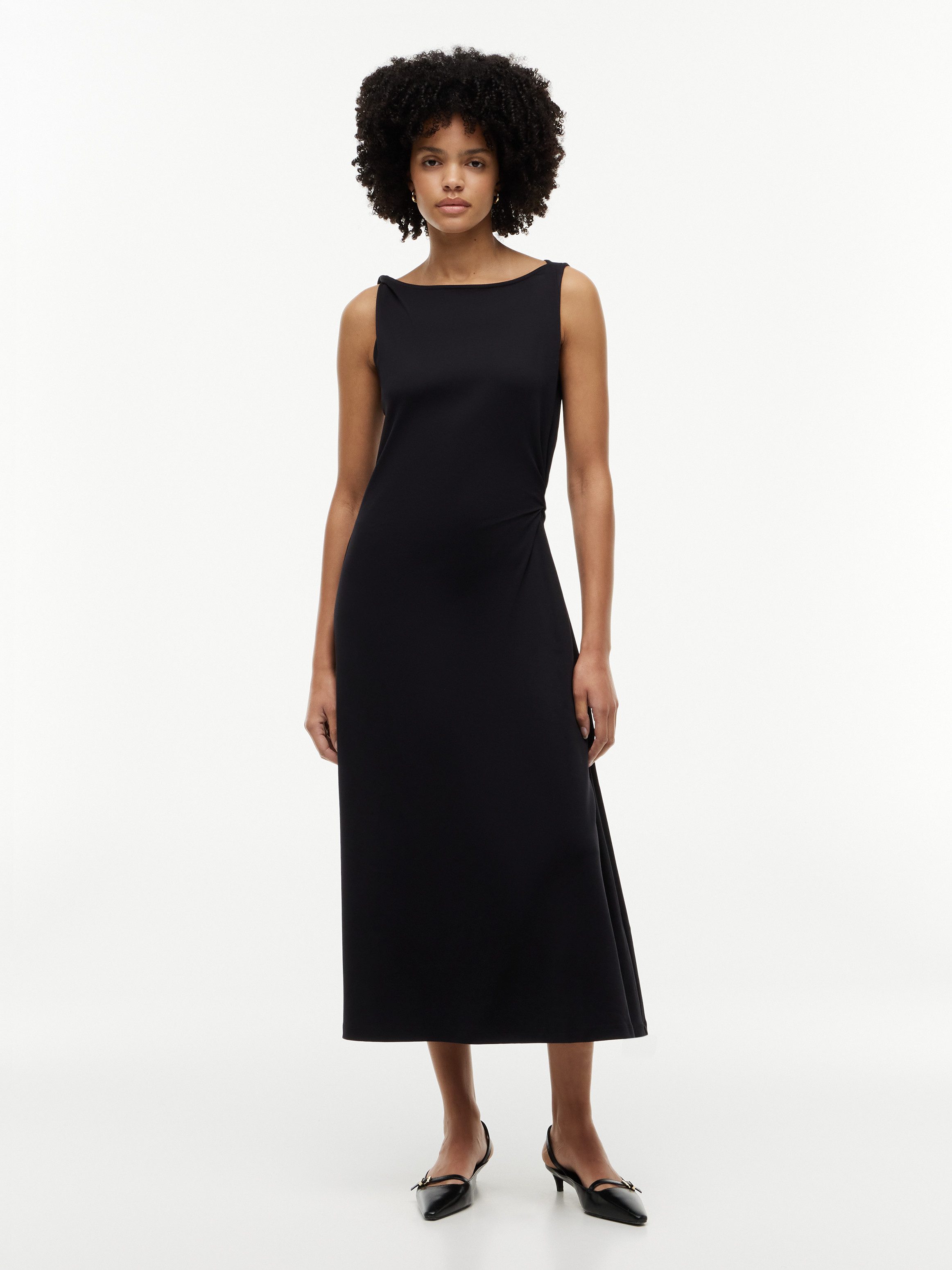 Tommy Hilfiger Jerseykleid INTERLOCK KNOT DETAIL DRESS Baumwolle, Interlock