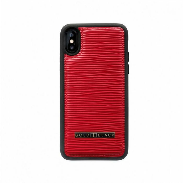 GOLDBLACK Handyhülle iPhone X / XS Lederhülle Unico Rot (Echtleder) 14 86 cm (5 8 Zoll)
