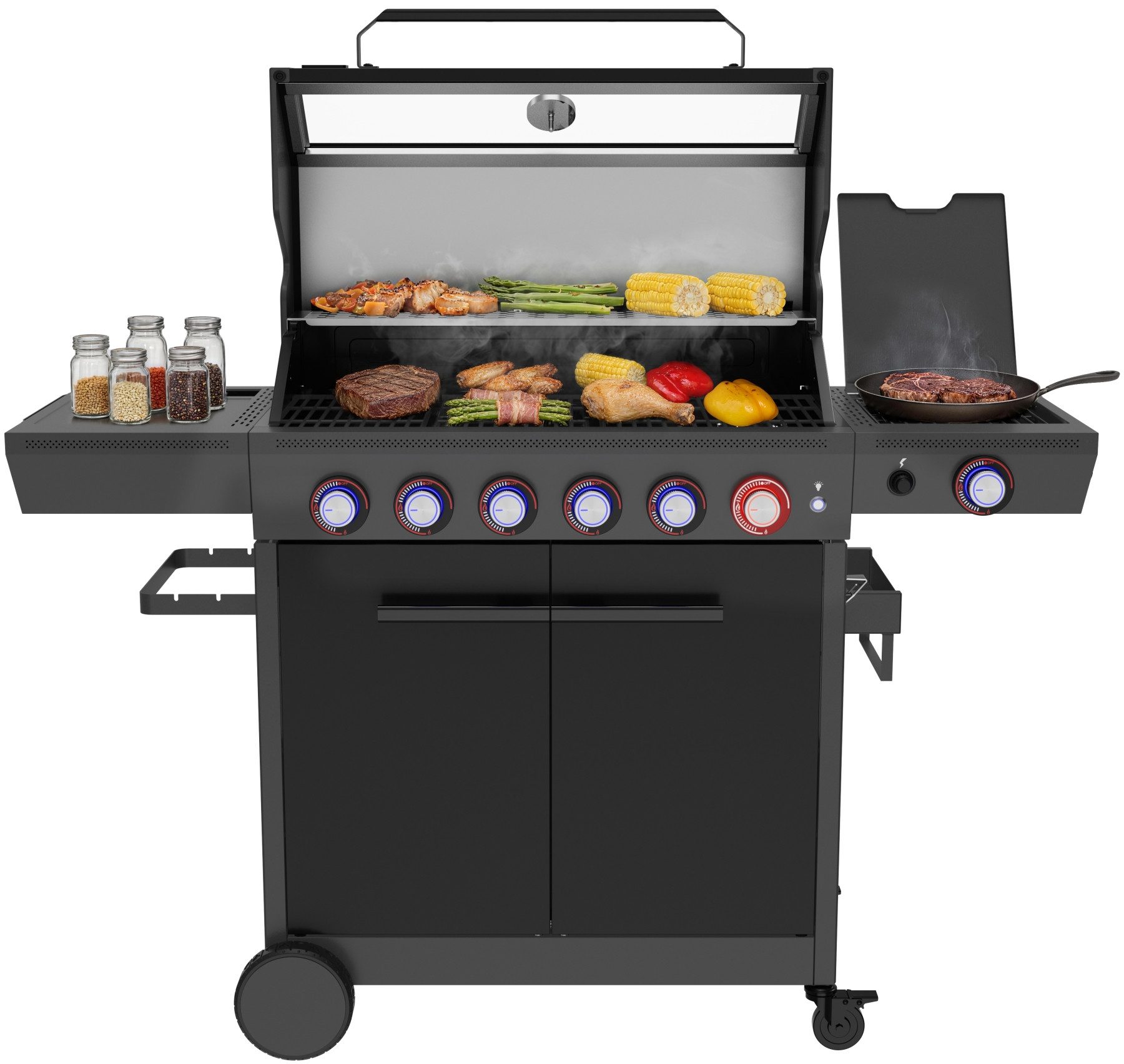 El Fuego Gasgrill Key West, 22 kW (6 Brenner je 3,0 kW + 1 Turbobrenner 4,0 kW)