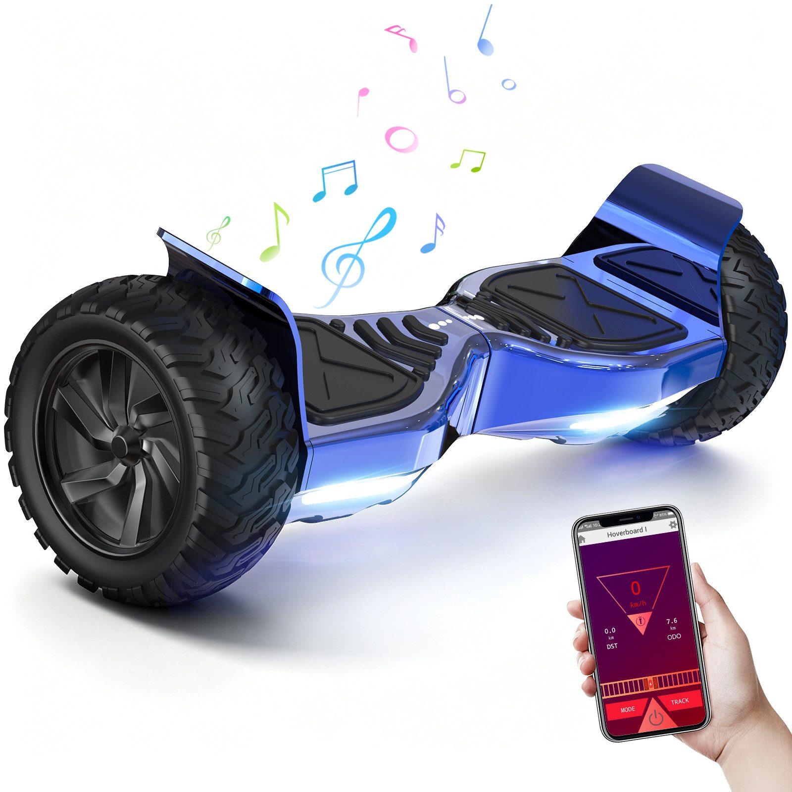 RCB Balance Scooter HM2 mit Leistungsstarkem Motor, 8.5" Hoverboard für alle Gelände, APP