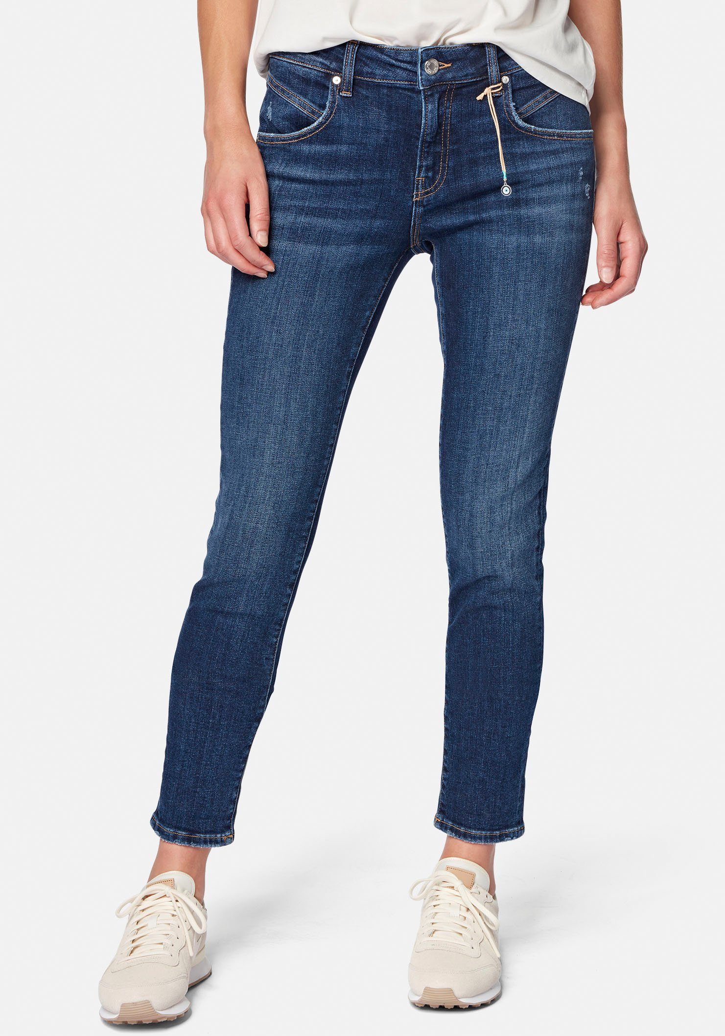 Mavi Skinny-fit-Jeans ADRIANA mit Stretch für den perfekten Sitz dark brushed denim (mid blue)