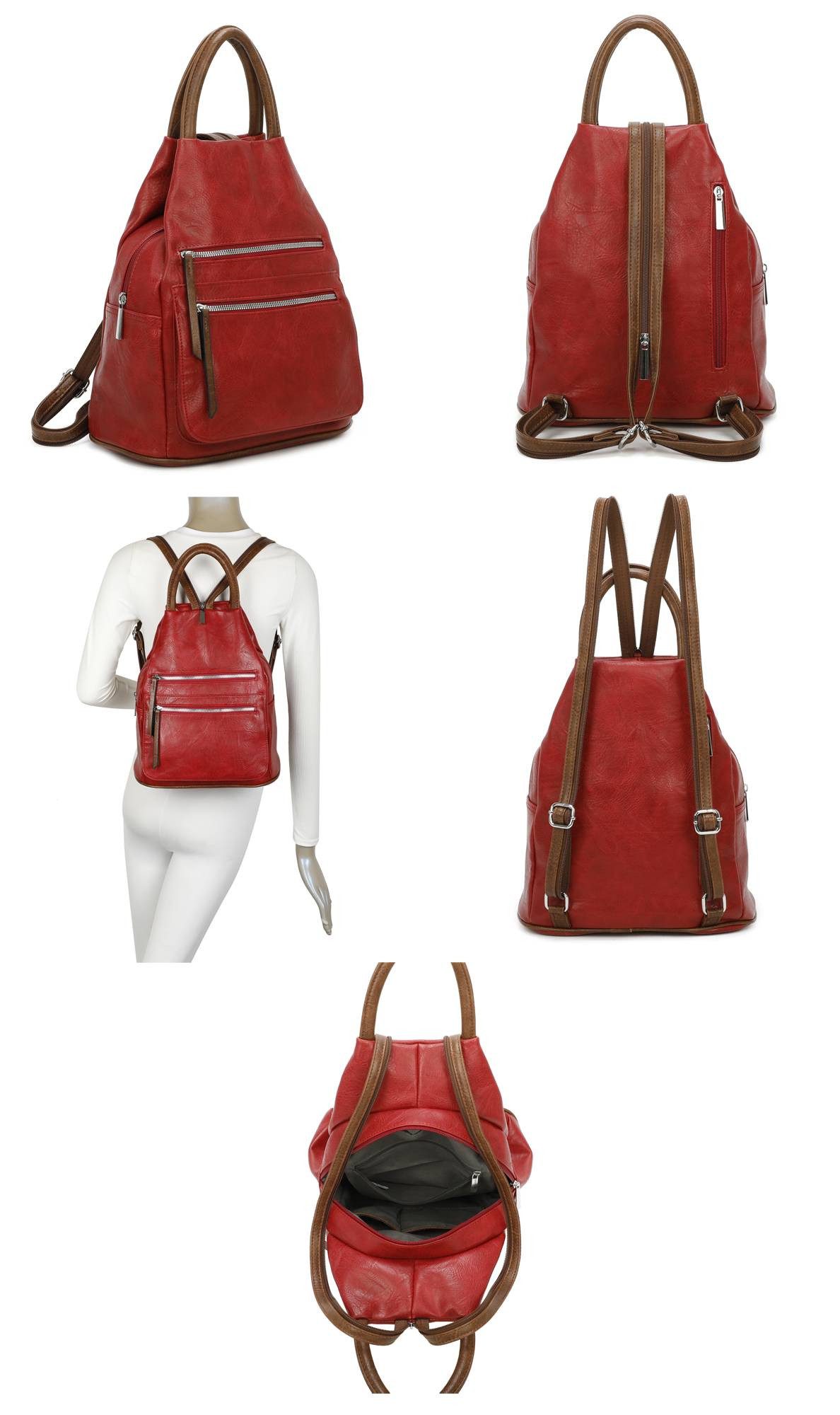 ITALYSHOP24 Rucksack Damen Freizeitrucksack Tasche Umhängetasche, CityRucks günstig online kaufen
