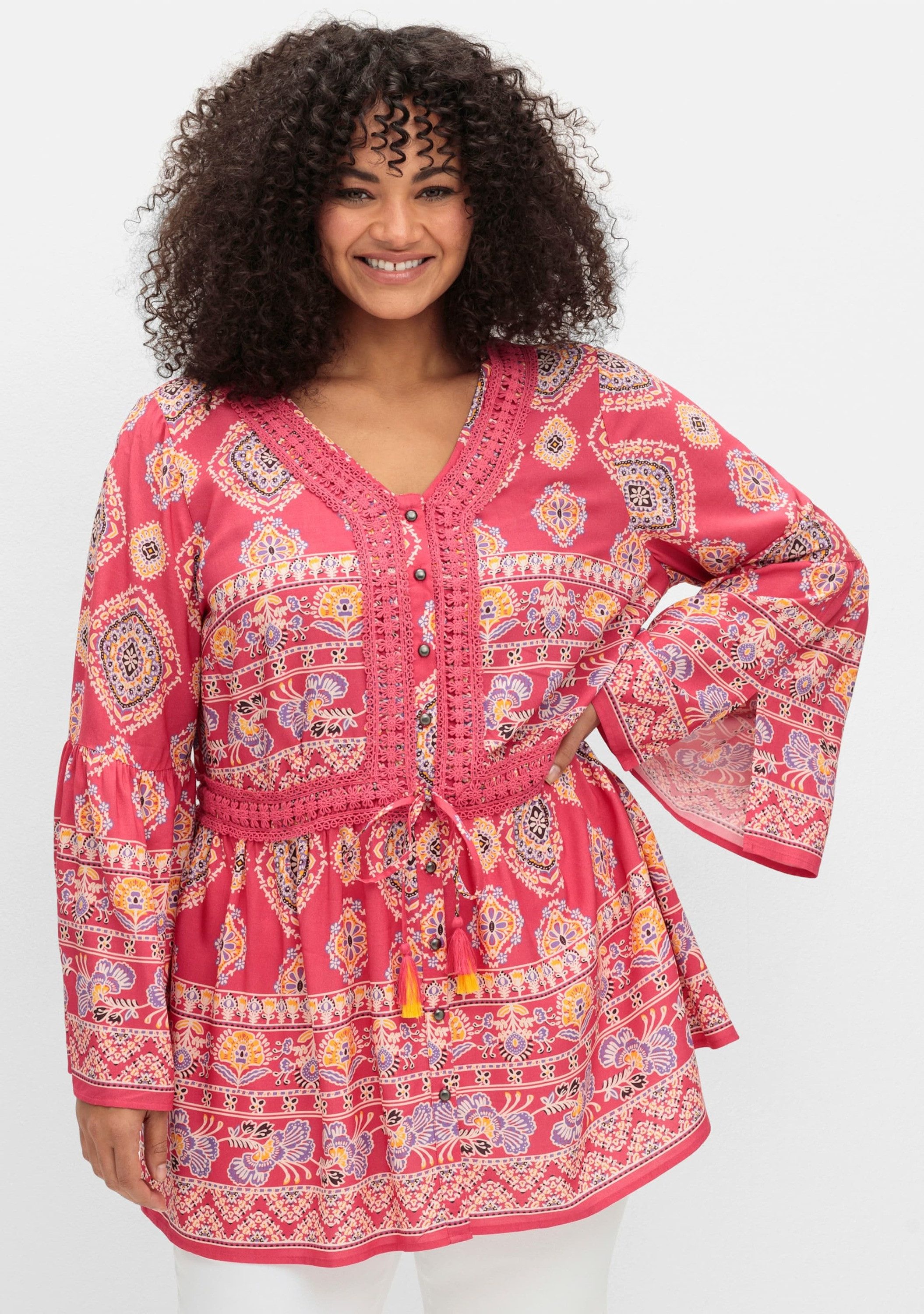 sheego by Joe Browns Klassische Bluse Longbluse Langarm günstig online kaufen
