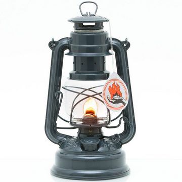Feuerhand Outdoorkerze Sturmlaterne 276 inkl. Reflektorschirm (Spar-Set, 2-tlg., 1 x Lampe + 1 x Schirm), Farbe: Anthrazit Grau, pulverbeschichtet