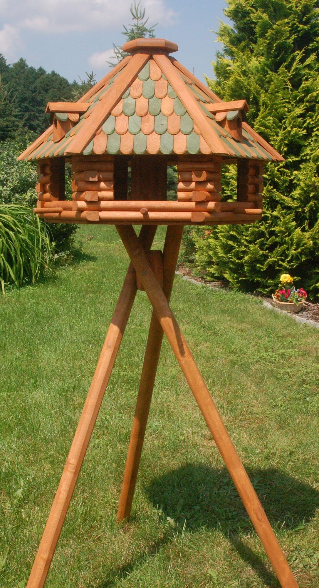 Vogelhaus XXL Luxus Vogelhaus mit Solarbeleuchtung V13 XXL mit Ständer