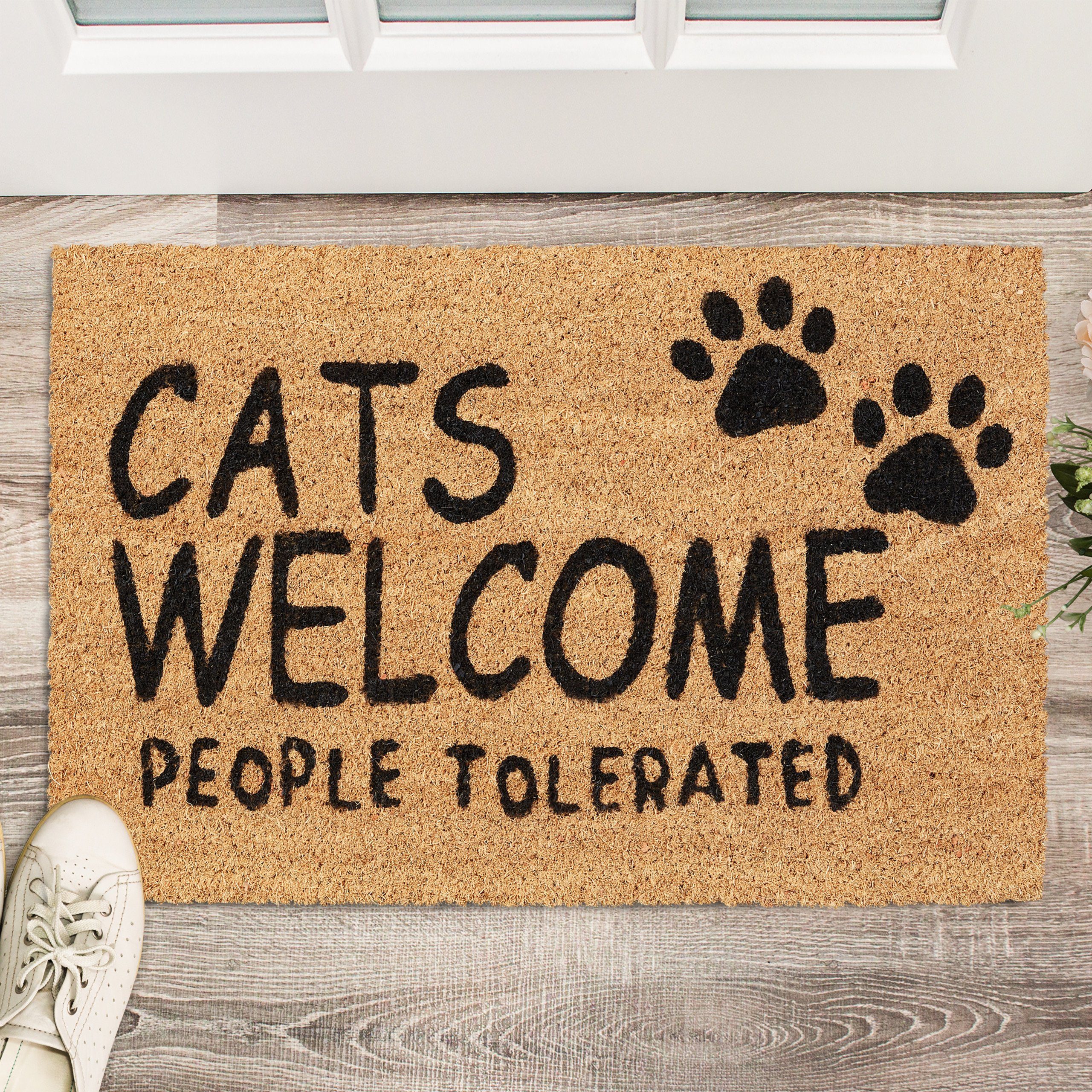 relaxdays Fußmatte Kokos Fußmatte Cats Welcome, günstig online kaufen