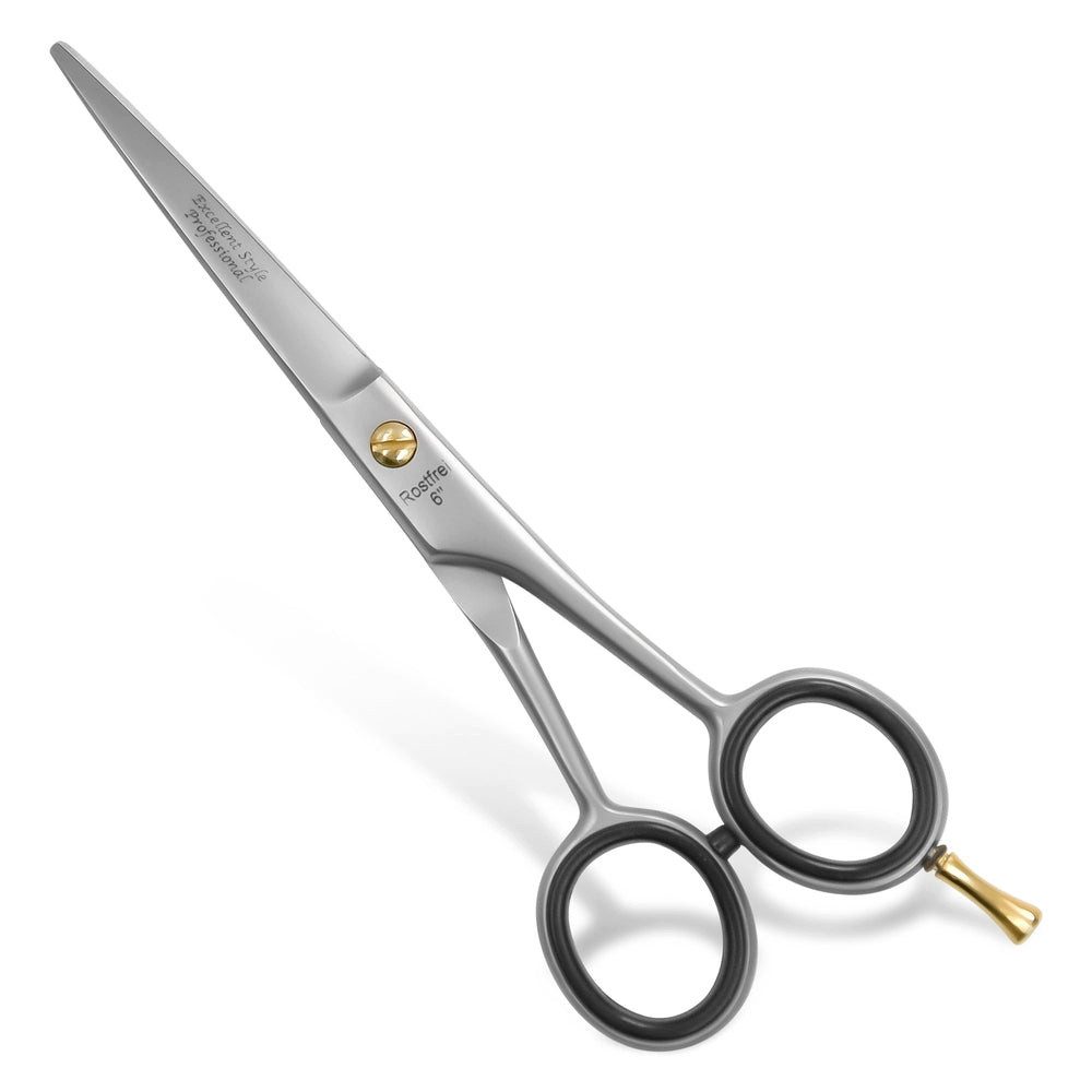 Excellent Solingen Haarschere Friseurschere mit Gummigriffen und Goldschraube, (1-tlg)