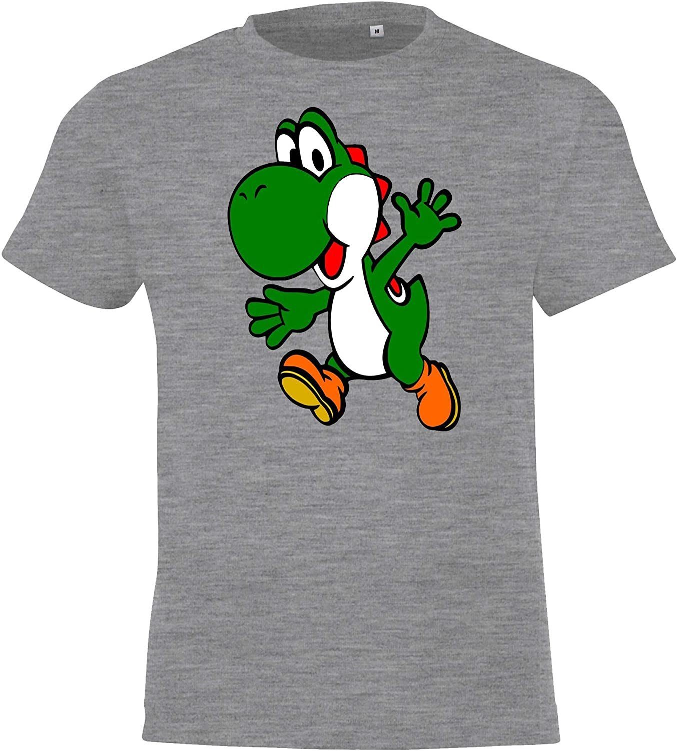 Youth Designz T-Shirt Kinder T-Shirt Modell Yoshi Mit trendigem Front Print Grau