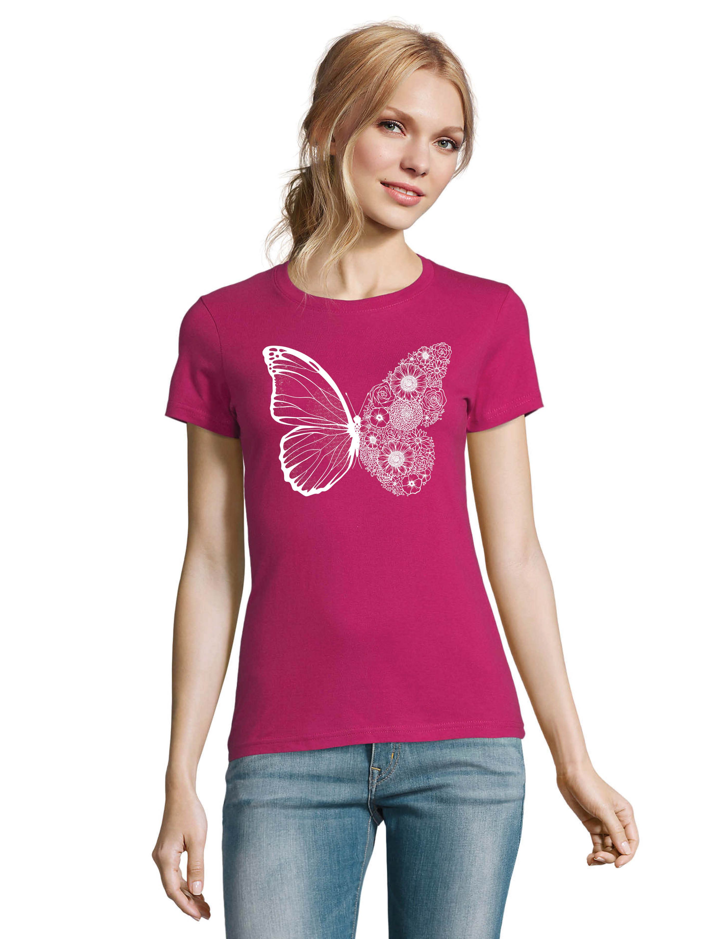 Youth Designz Print-Shirt "Floral Butterfly" Damen günstig online kaufen