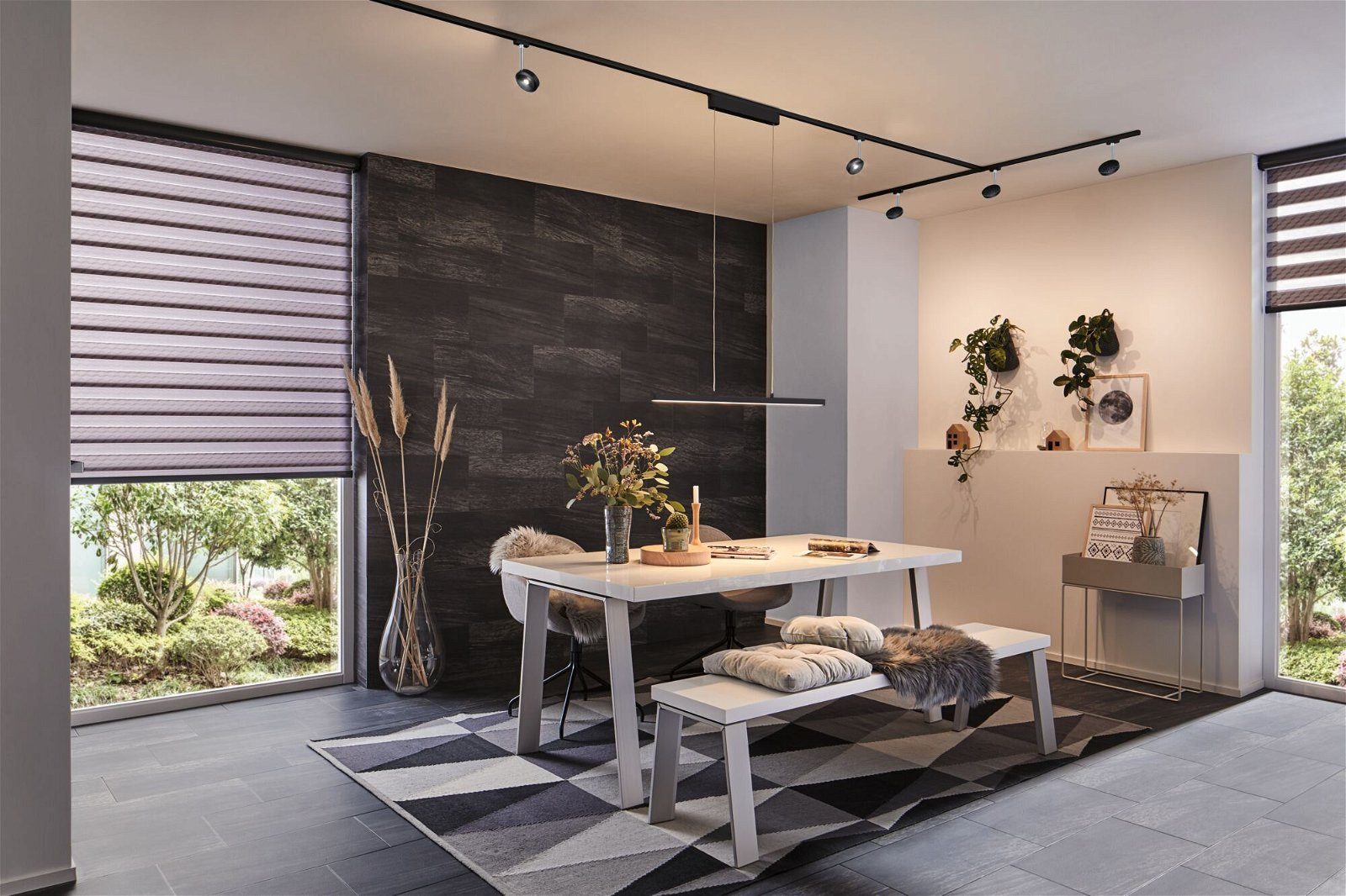 Paulmann Schienensystem-Leuchten URail Pendel Smart Home Lento 3x1800lm 3x13,5W 230V Chrom matt, LED fest integriert, Tageslichtweiß, Zigbee 3.0 Tunable White dimmbar