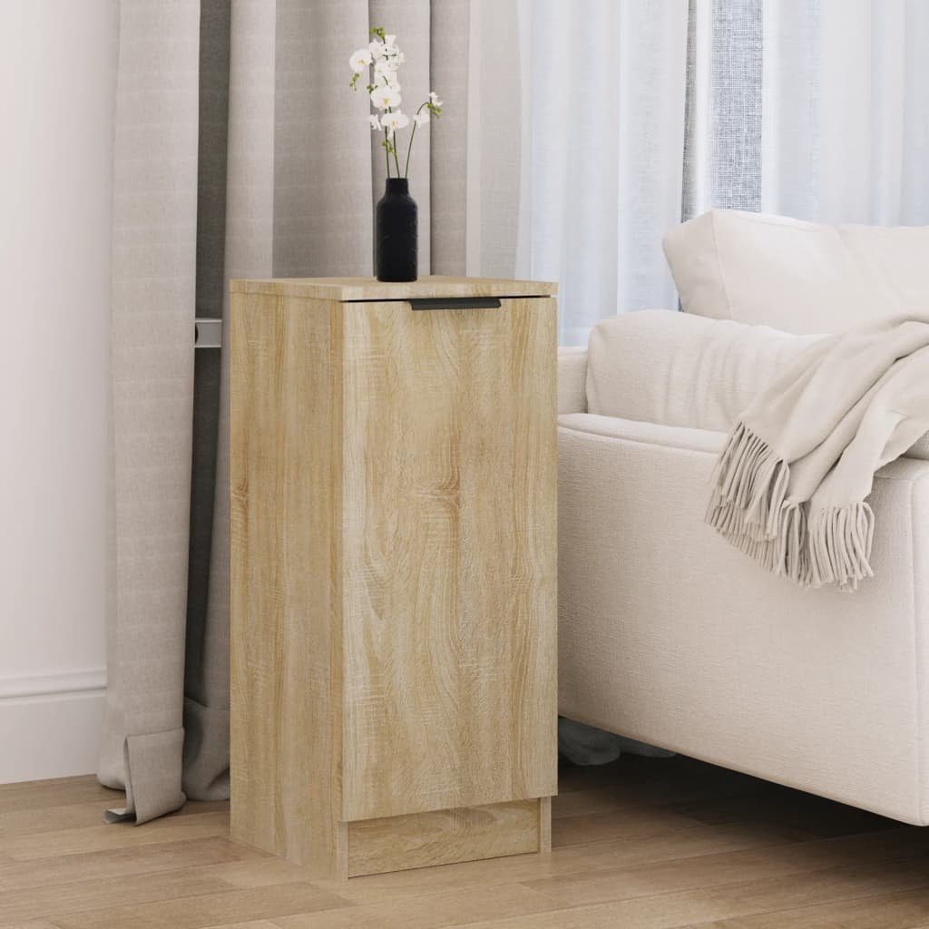 furnicato Sideboard 30 x 30 x 70 cm Sonoma-Eiche (1 St), Stauraum-Nachttisch mit zwei Fächern und praktischer Ablagefläche