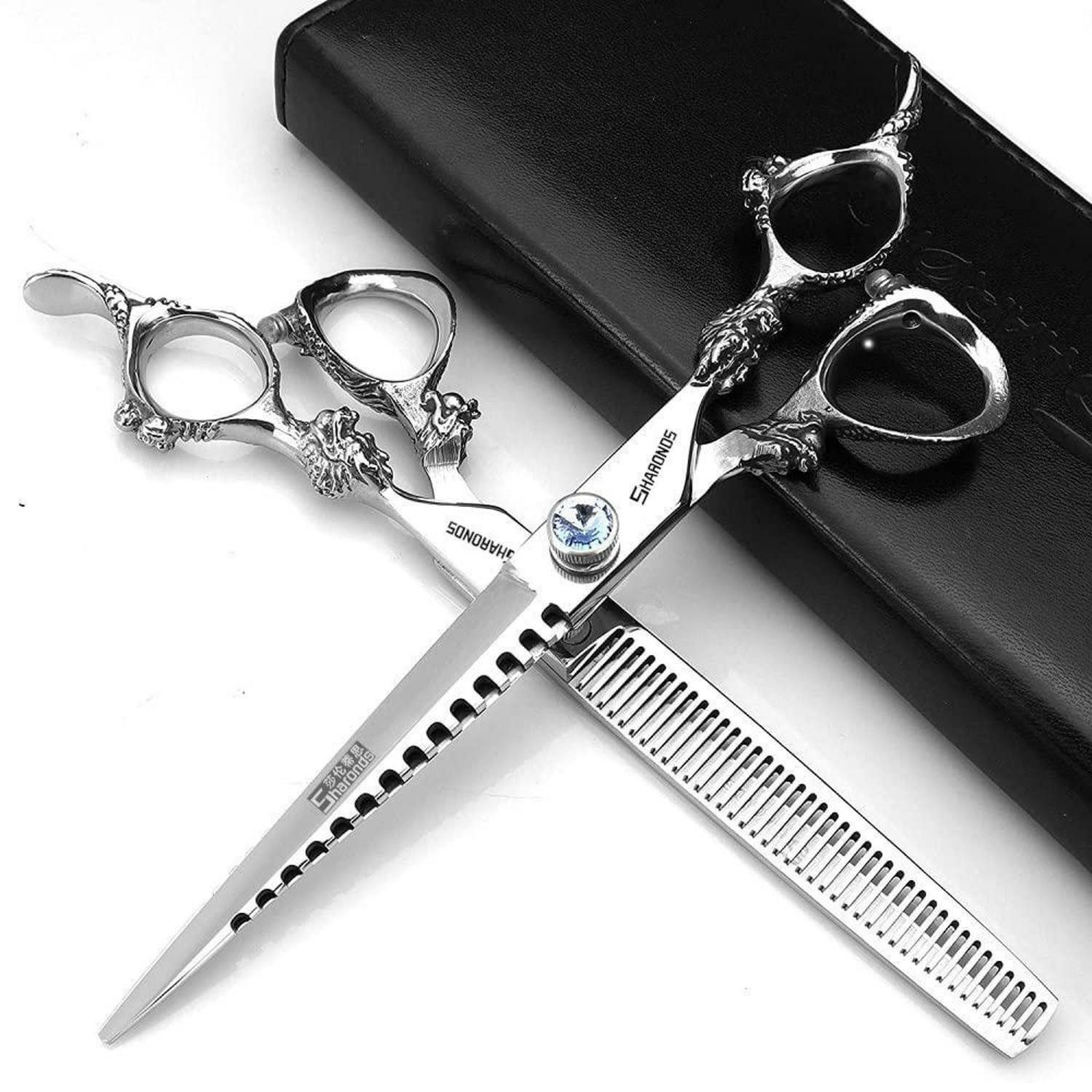 LuxusKollektion Haarschere Haarschere Profi 7 Zoll 2Stück Japan Stahl