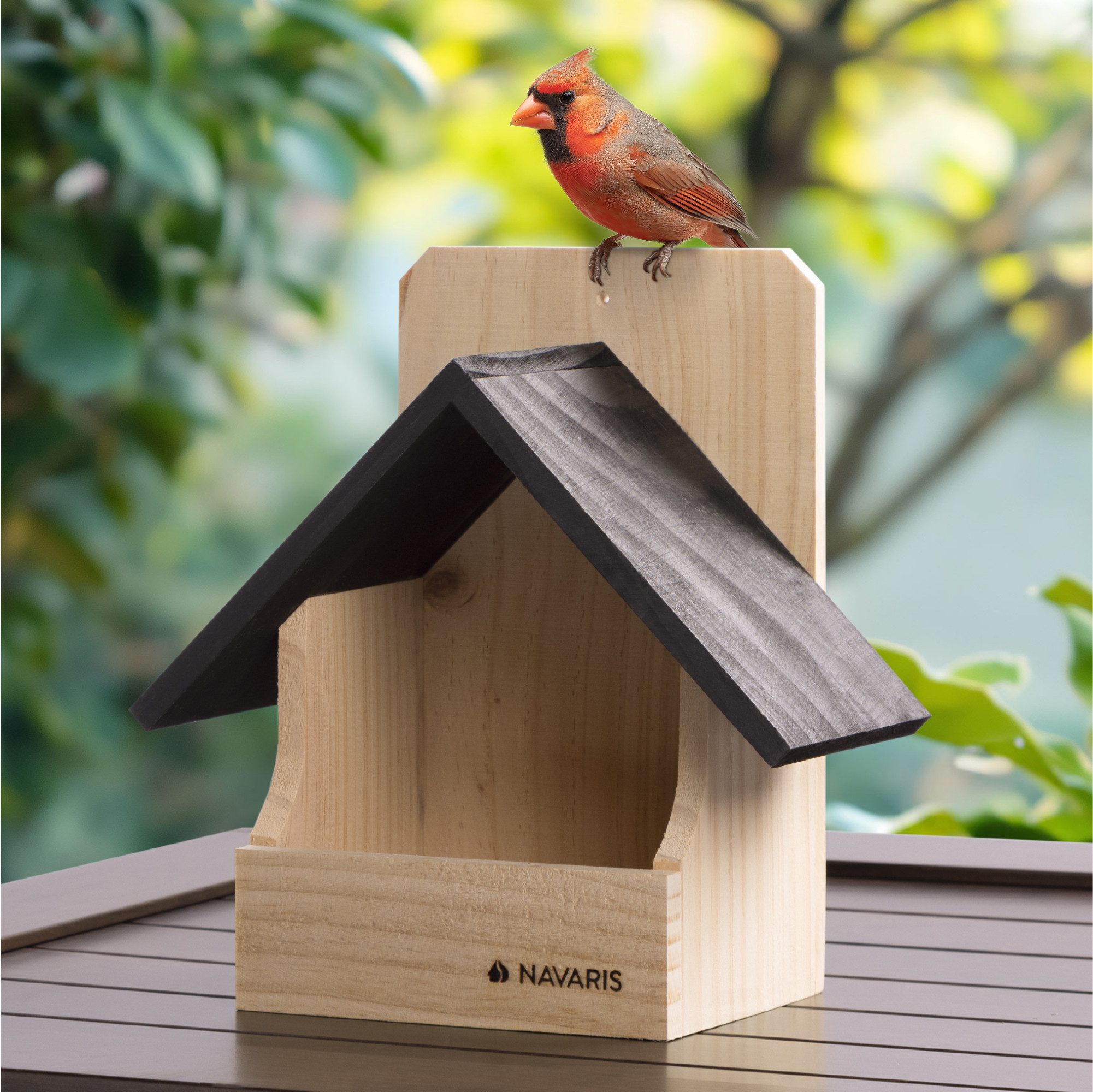 Tierhaus Nistkasten für Vögel - Robustes Vogelfutterhaus aus Kiefernholz