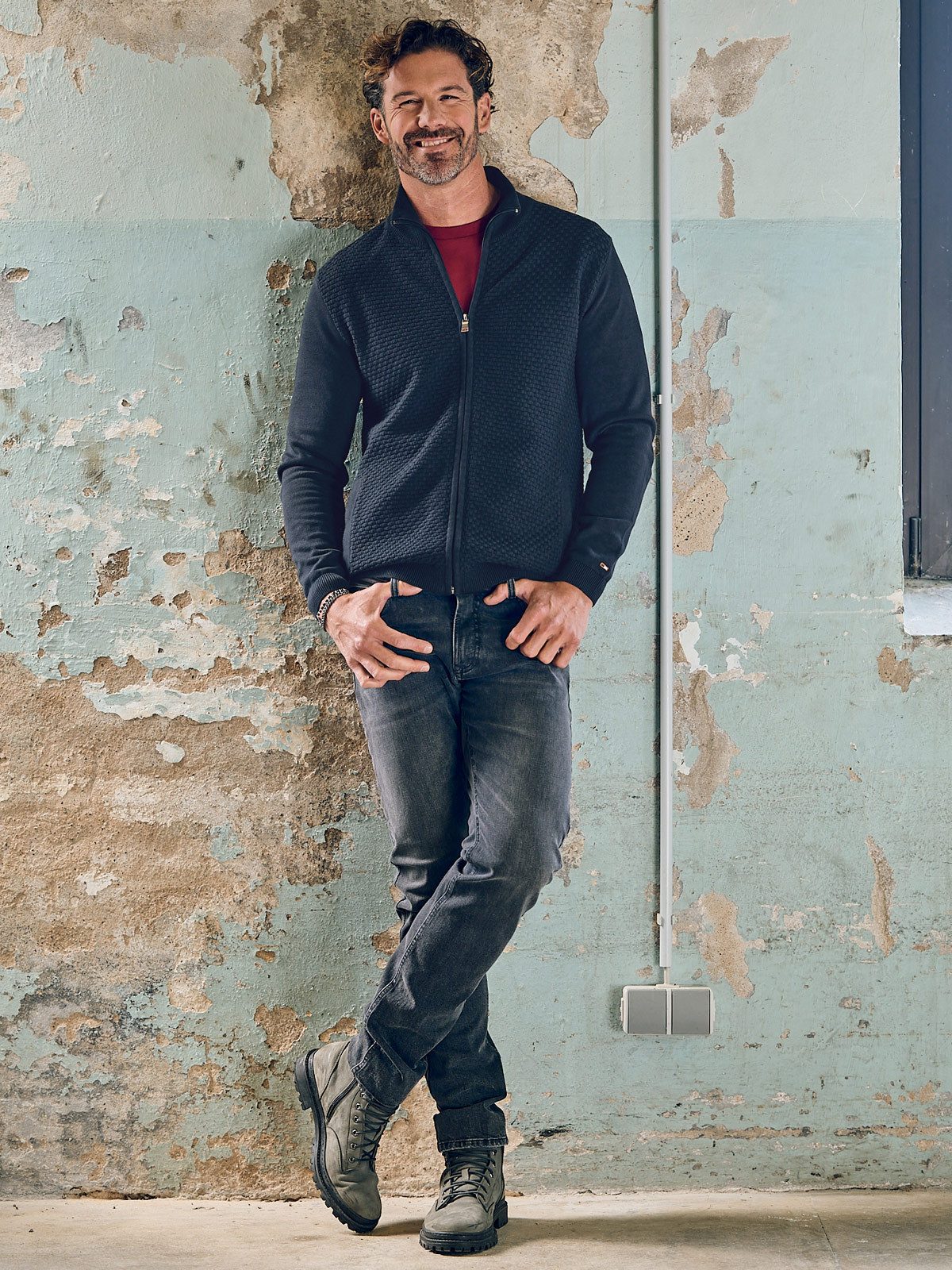emilio adani Cardigan Herren Cardigan, Schwarz