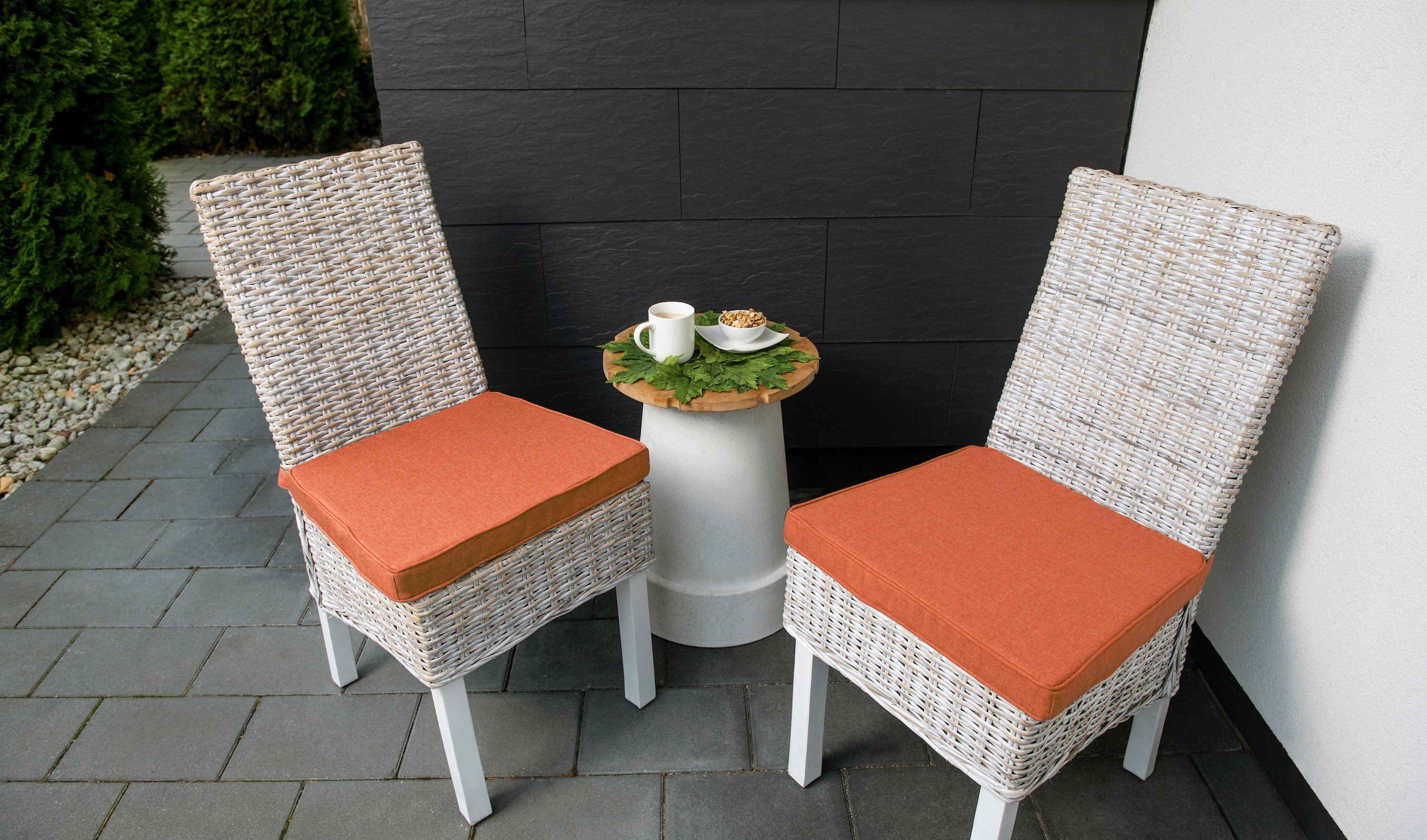 sunnypillow Stuhlkissen 4er Set Stuhlkissen 40 x 45 x 5cm