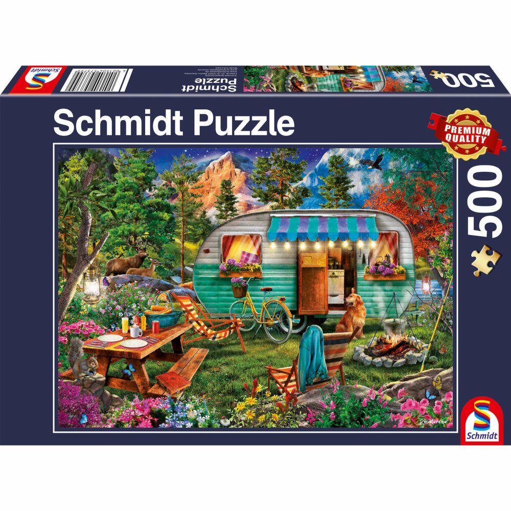 Schmidt Camper-Romantik, 500 Puzzleteile Puzzle Spiele