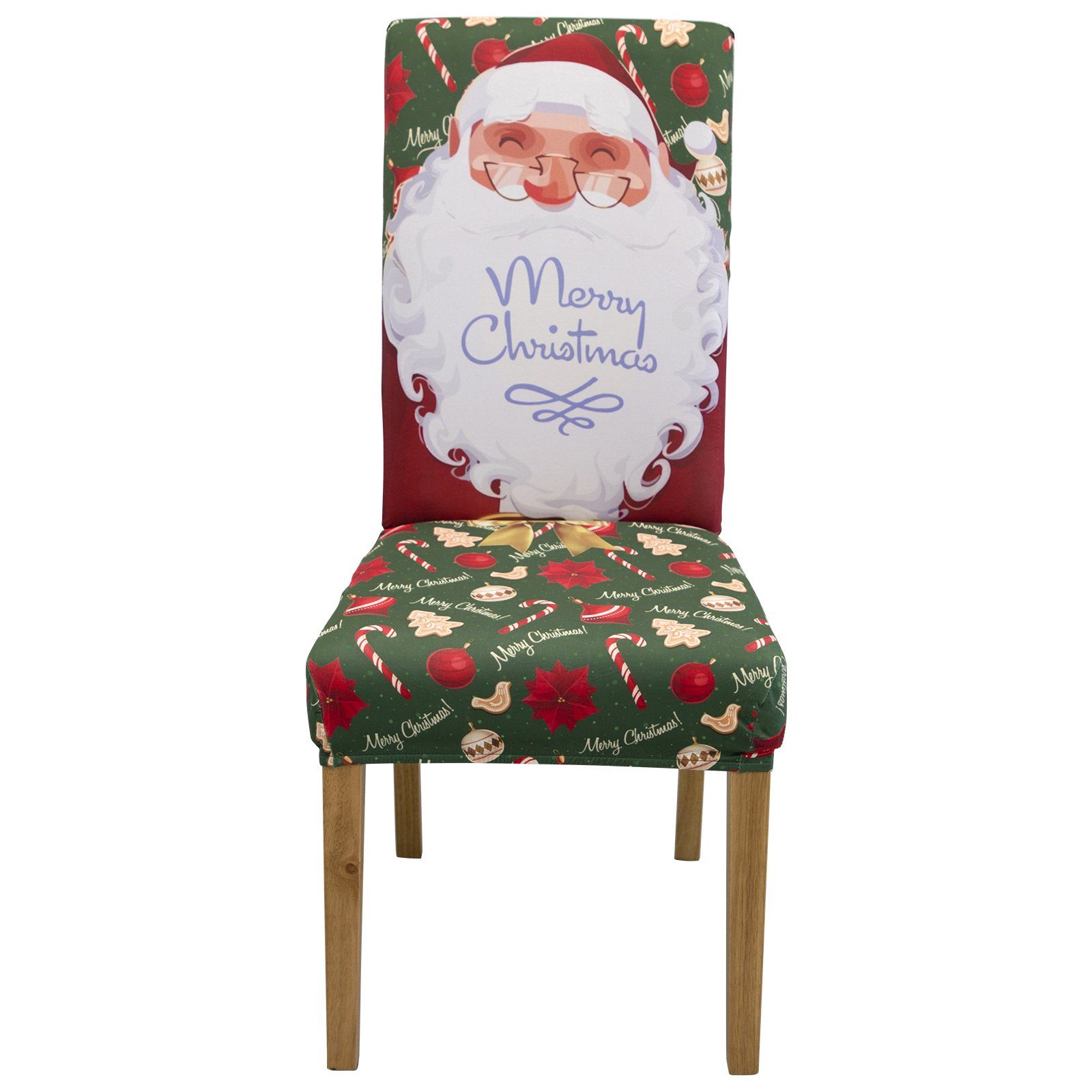 Stuhlhusse 1-10Stück, Weihnachtsmotiv, Stretch, für Bankett Party Speisesaal Deko