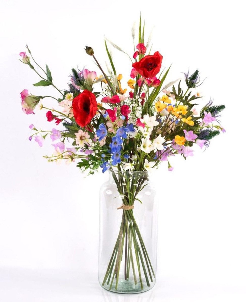Kunstblumenstrauß Künstlicher Wiesenblumen Strauß PUANANI, bunt, 75cm, Ø40cm - OHNE VASE, artplants, Höhe 75.0 cm