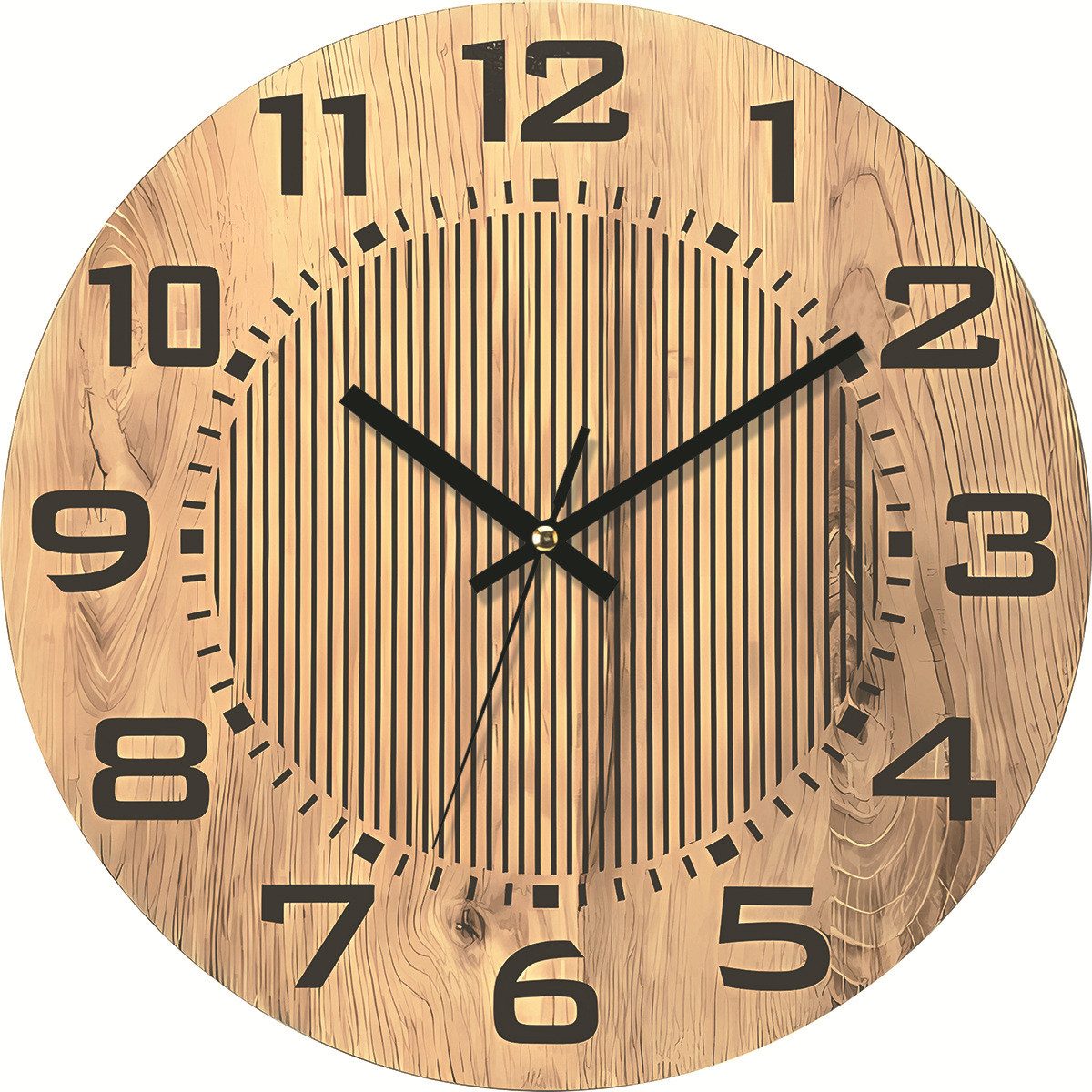 MODFU Wanduhr 34CM große Holz Uhr günstig online kaufen