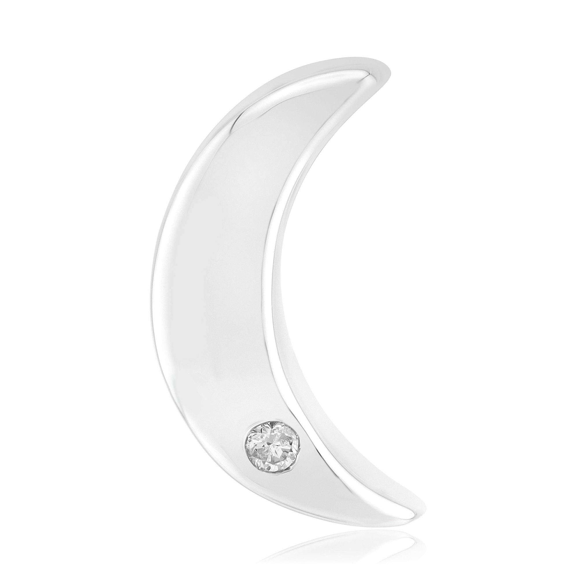 Cavill Kettenanhänger Diamant Halbmond Rhodium Silber Anhänger (1-tlg)
