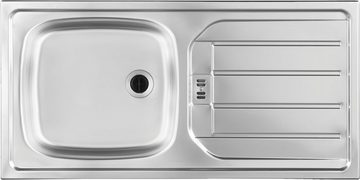 wiho Küchen Spülenschrank Unna 110 cm breit, inkl. Tür/Sockel/Griff für Geschirrspüler