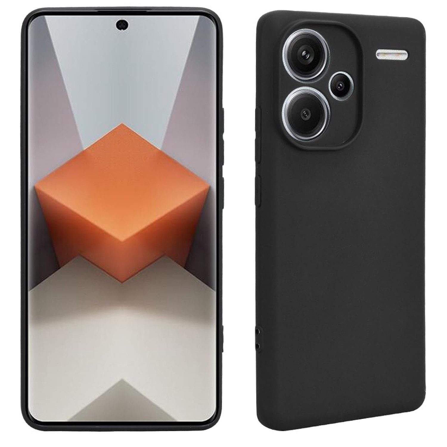 Handyhülle Für Xiaomi Redmi Note 13 Pro Plus Silikon TPU Schutz Hülle Schwarz