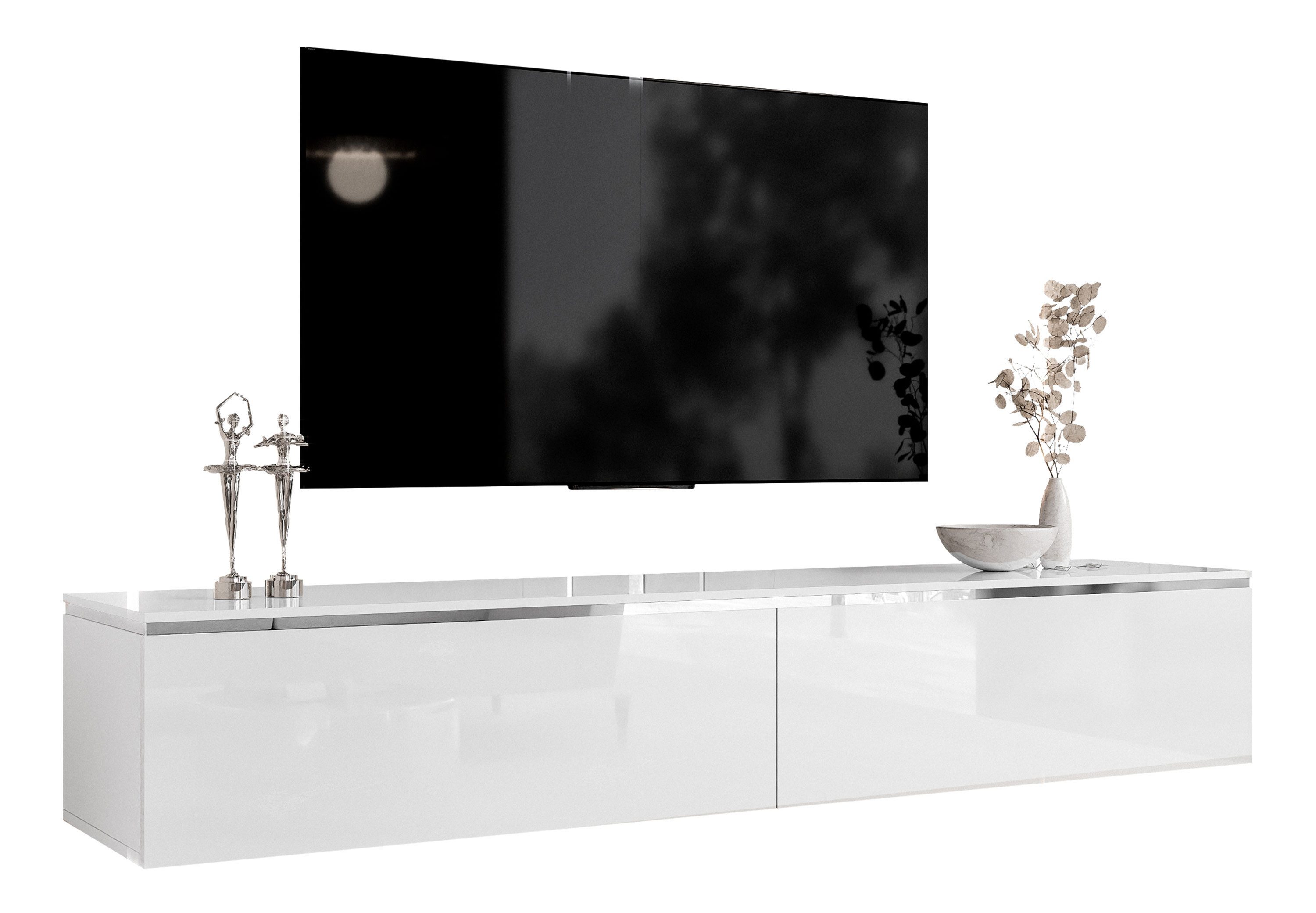 Lookway TV-Schrank AURORA SILVER 180 cm Hängeschrank für den Fernseher Breite: 180 cm
