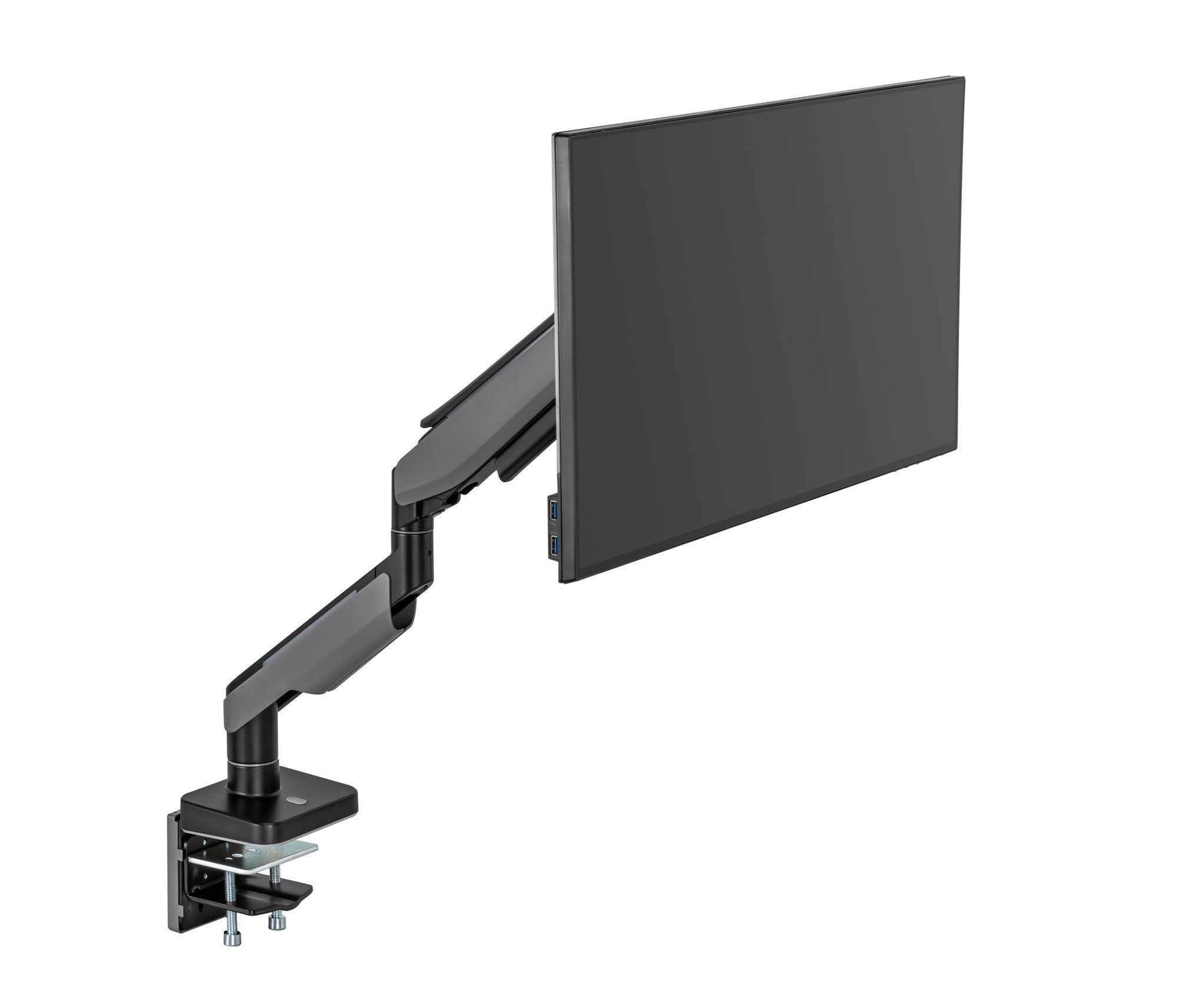 Xantron Monitor-Halterung höhenverstellbar mit Gasdruckfeder 17-49", MA-HD-RGB, (bis 49 Zoll, Monitor hoch- und querformat drehbar)
